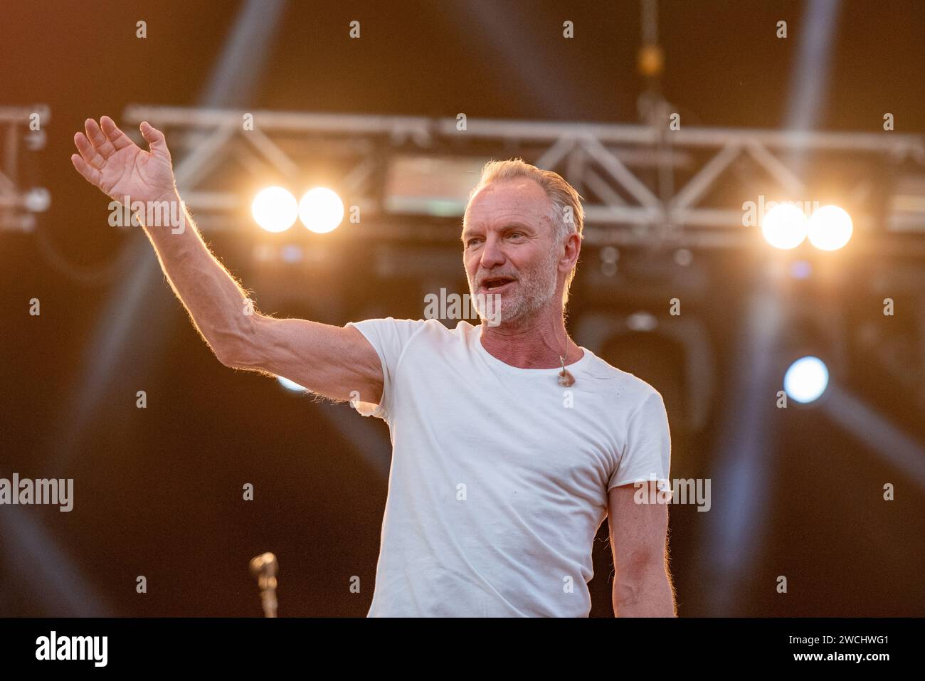 17 giugno 2019: Sting si esibisce a Stoccolma, Svezia Foto Stock