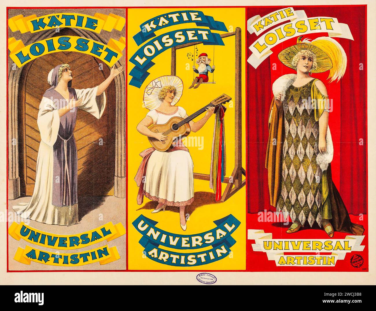 Kätie Loisset (anni '1910). Poster del teatro tedesco - opere d'arte di Adolph Friedländer Foto Stock