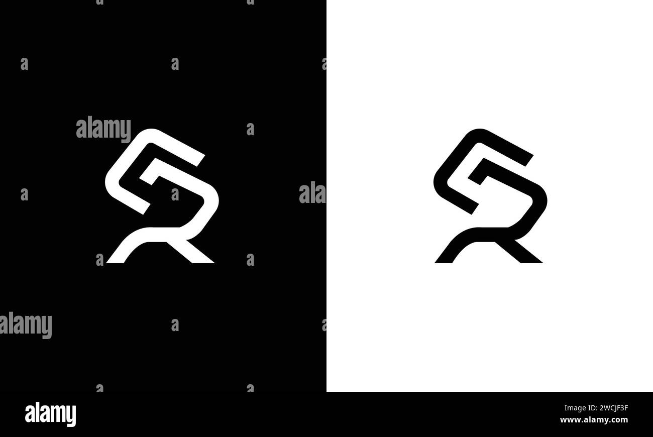 Logo CR . design del logo lettera c r . design creativo e moderno. Illustrazione Vettoriale