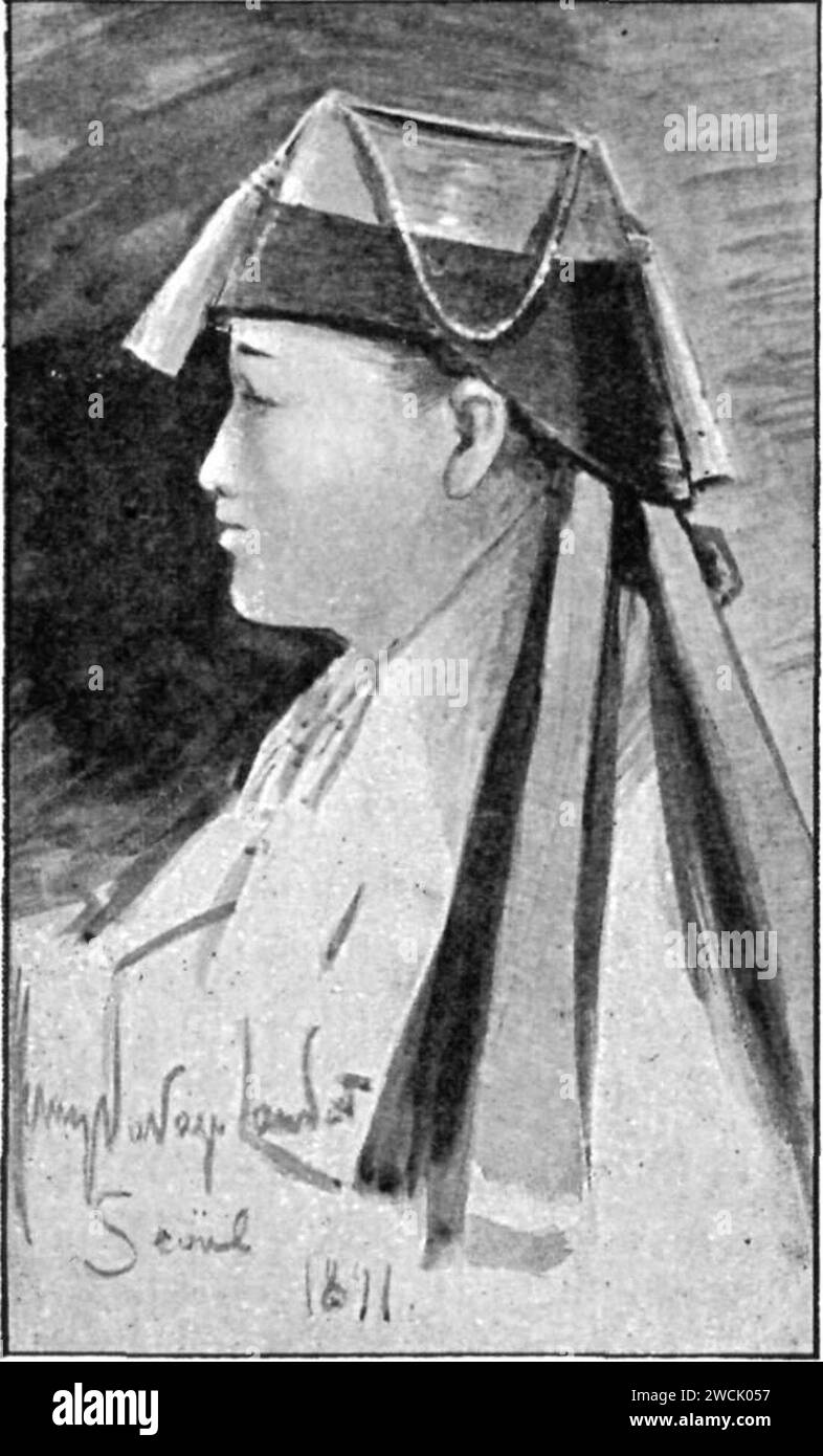 A Korean Beauty 1895 Arnold Henry Savage Landor. Foto Stock