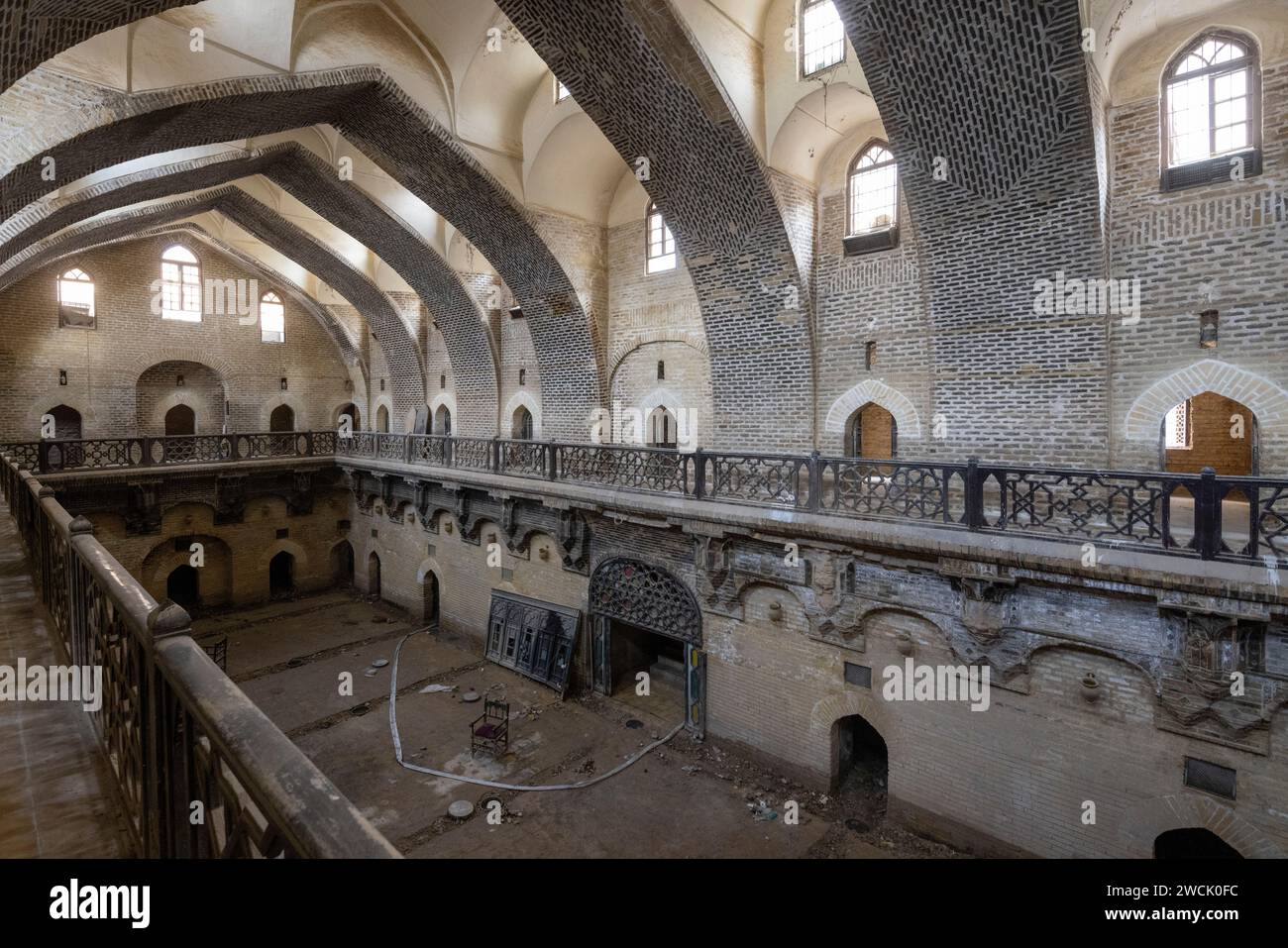Vaulting interno del Khan Jalayirid Mirjan (o Murjan) 1357 d.C., Baghdad, Iraq Foto Stock