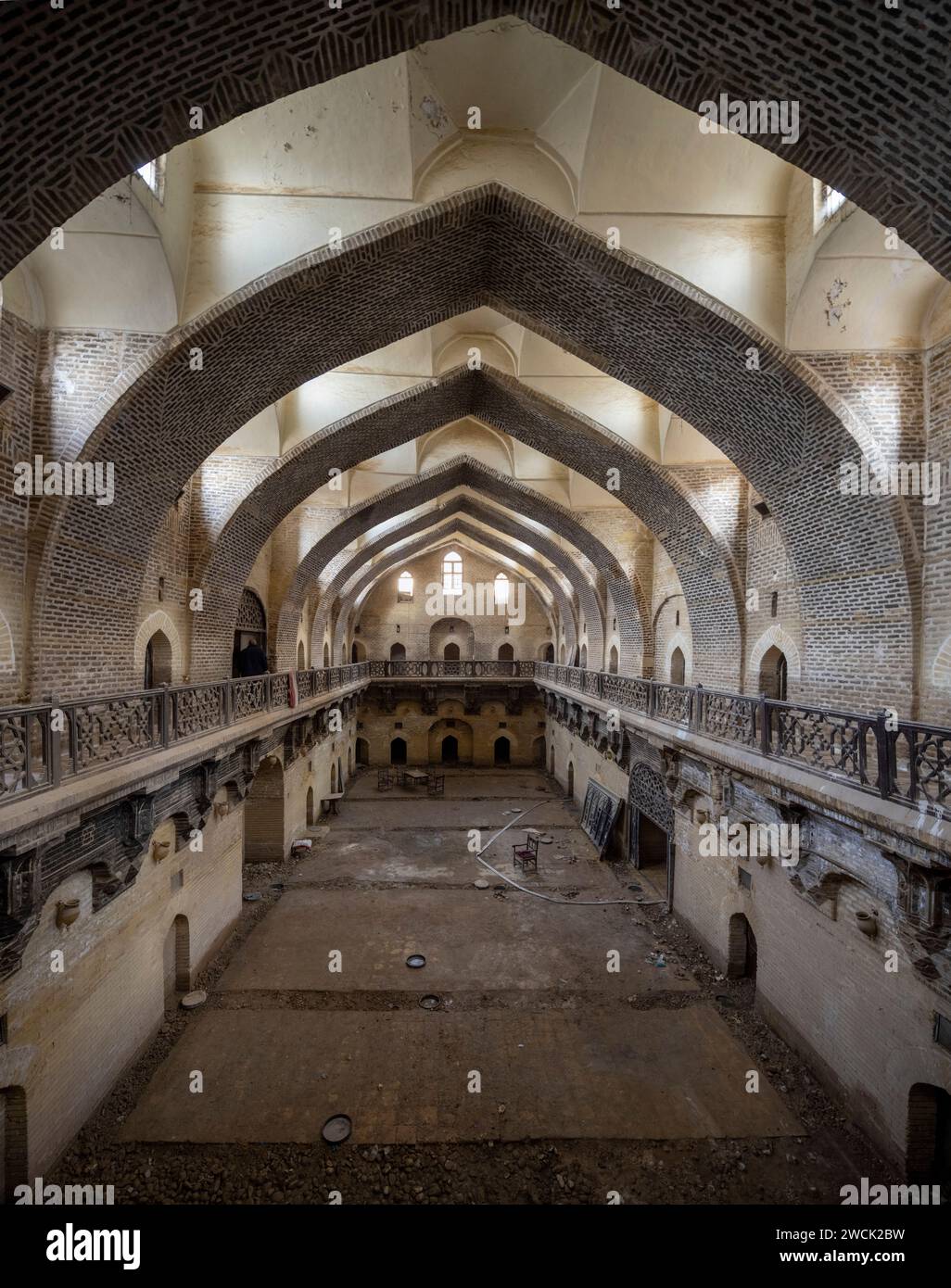 Vaulting interno del Khan Jalayirid Mirjan (o Murjan) 1357 d.C., Baghdad, Iraq Foto Stock