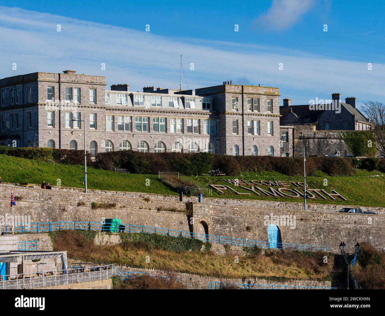 Marine Biological Assosciation Laboratory e Library Building a Citadel Hill, Plymouth Hoe, Devon Foto Stock