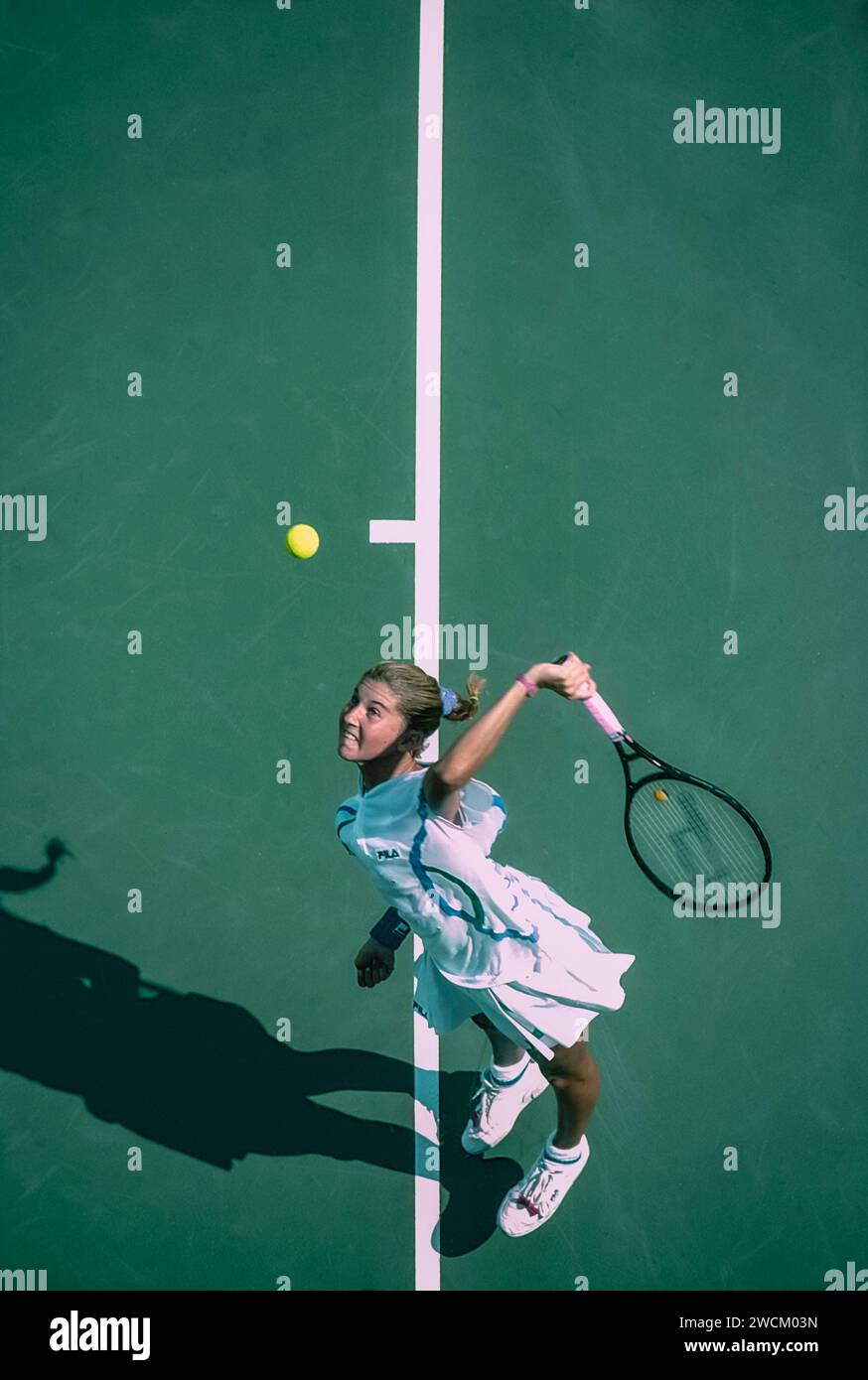 Monica Seles (USA) partecipa agli US Open Tennis 1989. Foto Stock