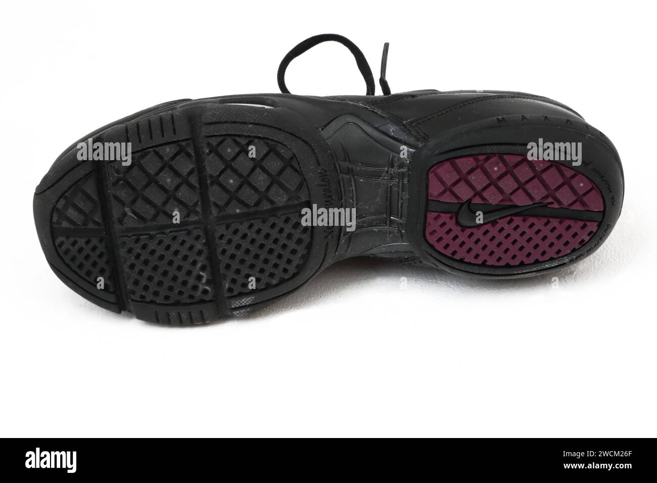 Sneaker Nike Air che mostra la suola Foto Stock