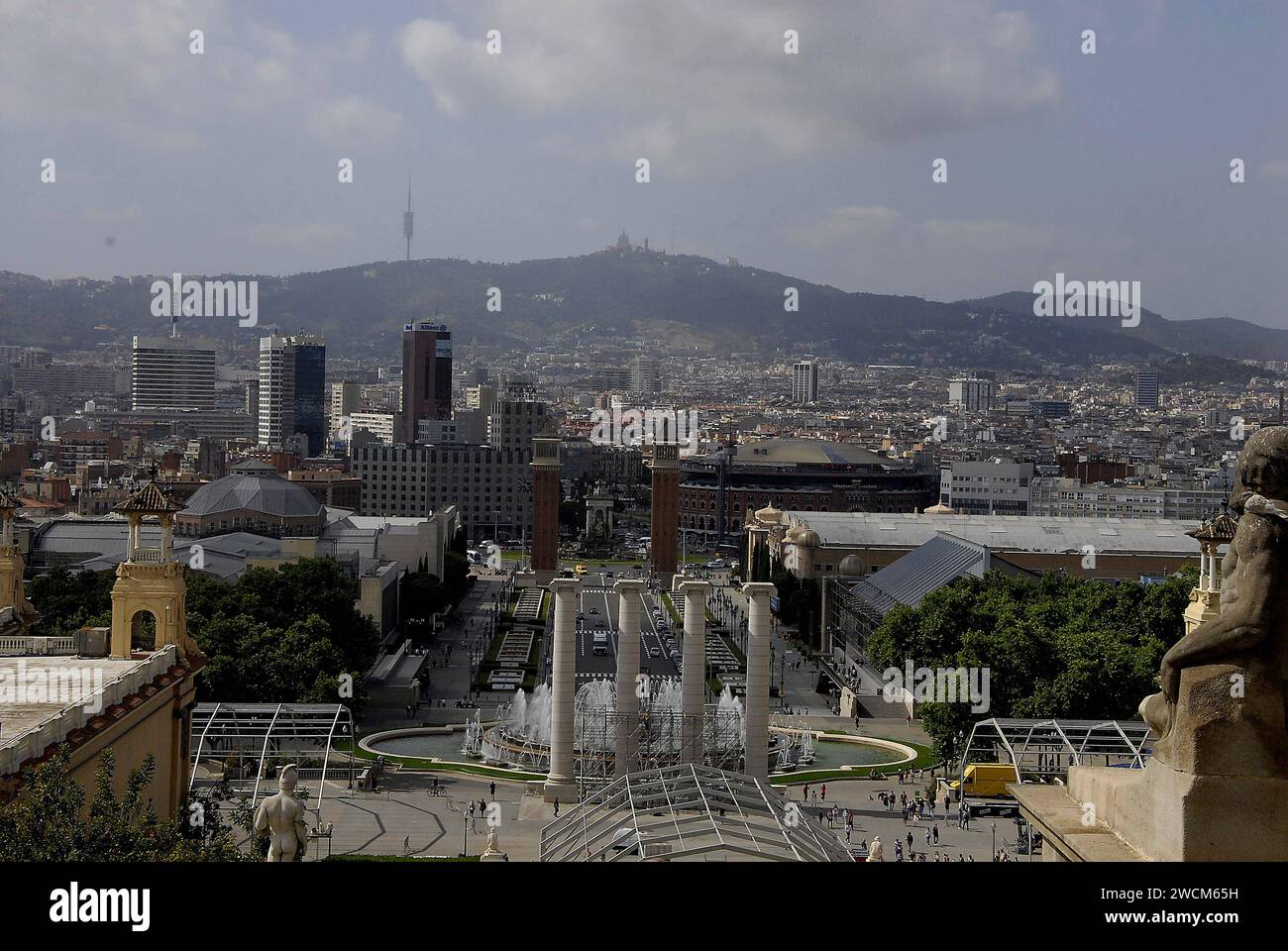 BARCELLONA /SPAGNA _27 maggio 2015_Vista panoramica della città di Barcellona Foto Stock