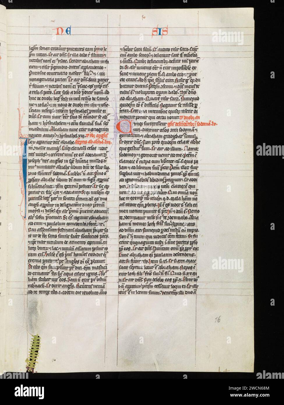 Aarau, Aargauer Kantonsbibliothek, MsWettF 9, F. 16r – Petrus Comestor, Alexander de Villa dei, Petrus Pictaviensis. Foto Stock