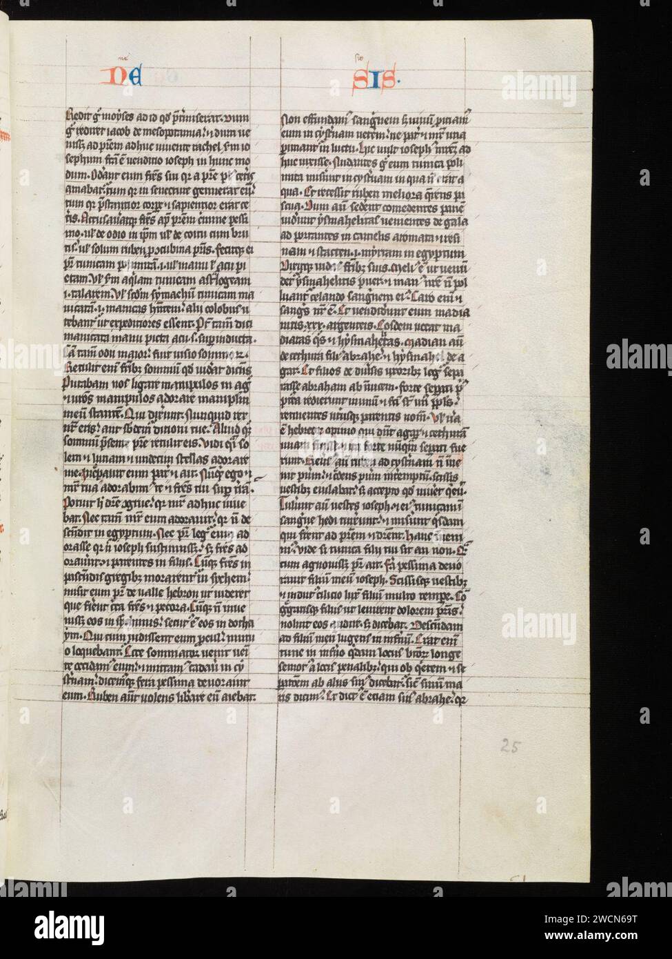 Aarau, Aargauer Kantonsbibliothek, MsWettF 9, F. 25r – Petrus Comestor, Alexander de Villa dei, Petrus Pictaviensis. Foto Stock