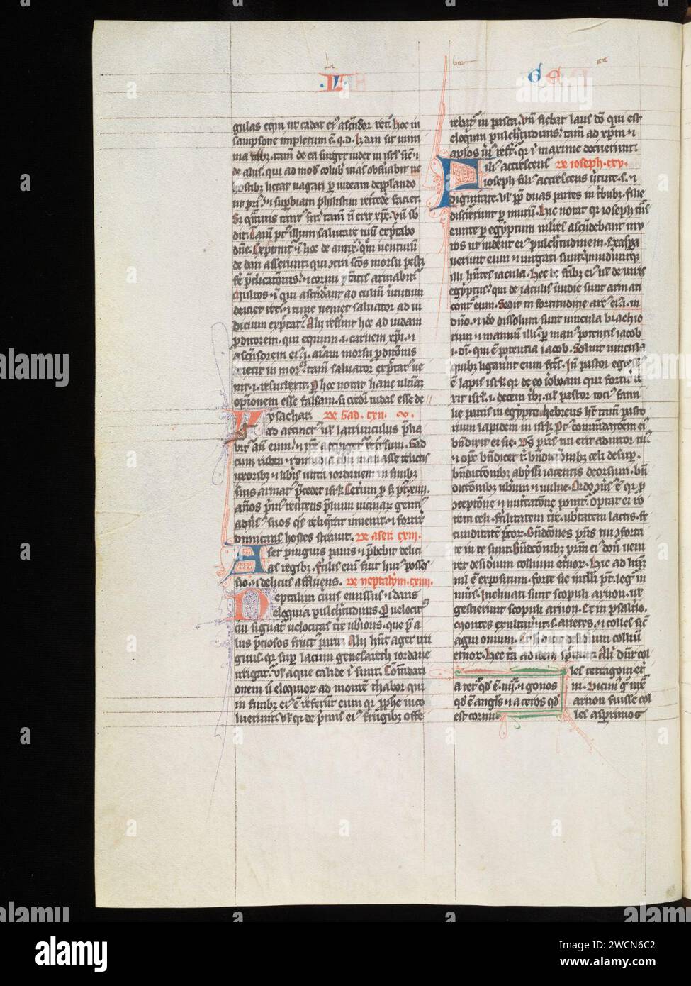 Aarau, Aargauer Kantonsbibliothek, MsWettF 9, F. 29v – Petrus Comestor, Alexander de Villa dei, Petrus Pictaviensis. Foto Stock