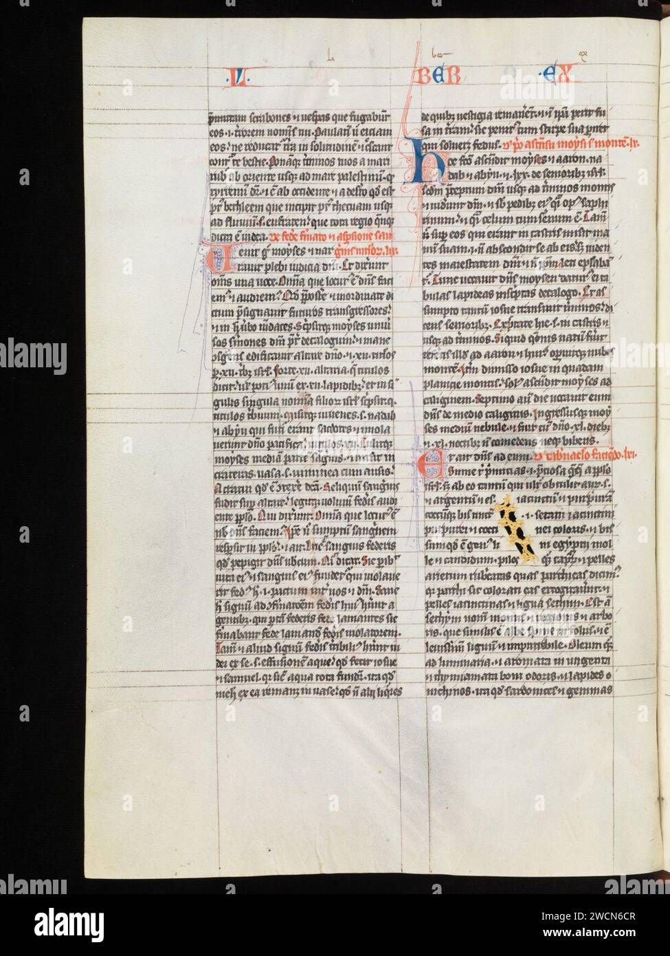 Aarau, Aargauer Kantonsbibliothek, MsWettF 9, F. 40v – Petrus Comestor, Alexander de Villa dei, Petrus Pictaviensis. Foto Stock