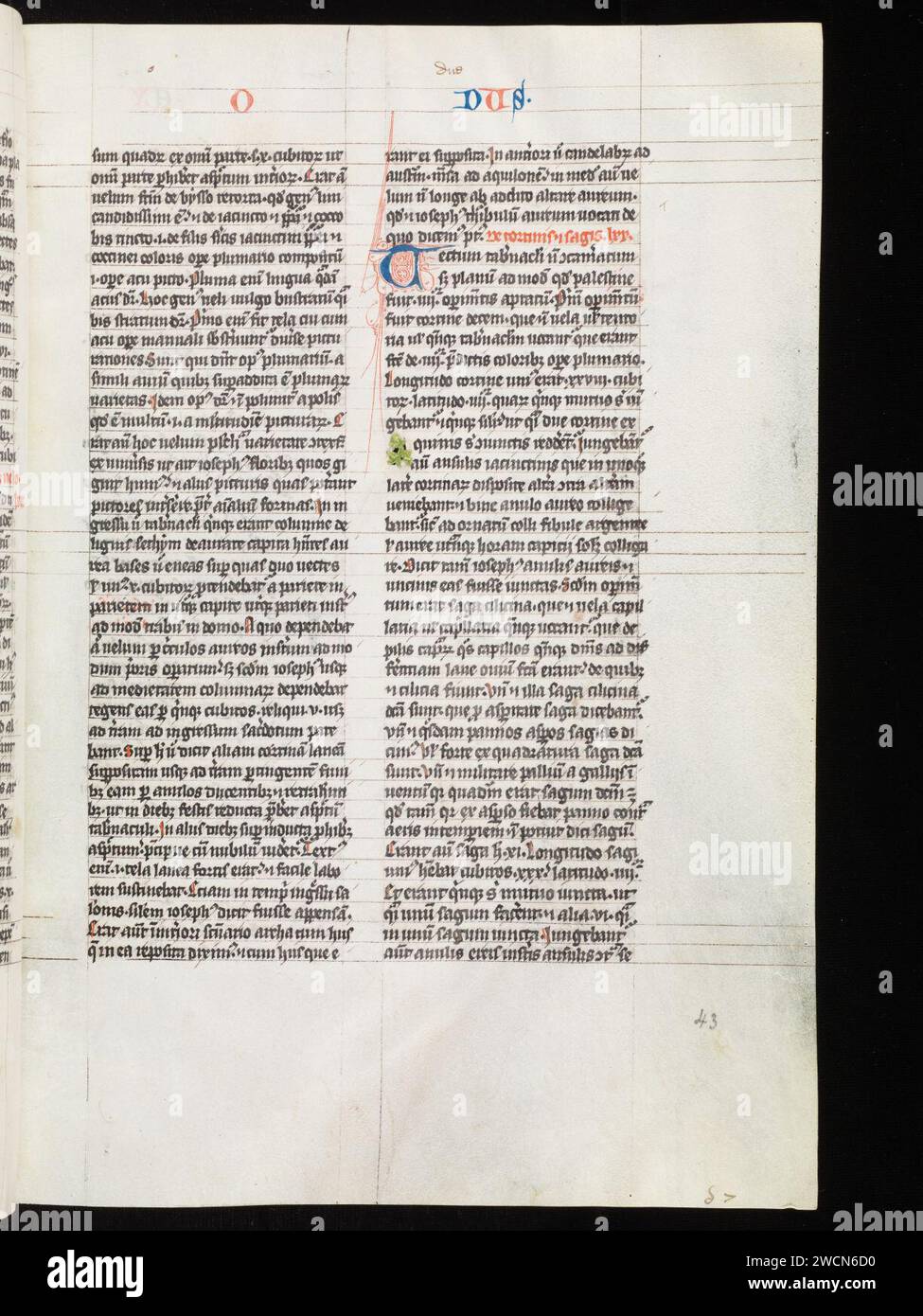 Aarau, Aargauer Kantonsbibliothek, MsWettF 9, F. 43r – Petrus Comestor, Alexander de Villa dei, Petrus Pictaviensis. Foto Stock