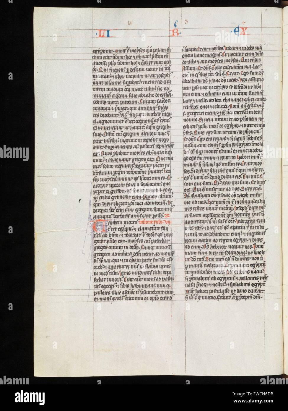 Aarau, Aargauer Kantonsbibliothek, MsWettF 9, F. 32v – Petrus Comestor, Alexander de Villa dei, Petrus Pictaviensis. Foto Stock