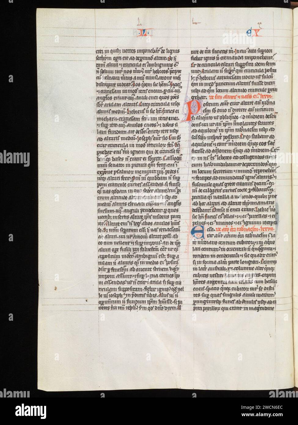 Aarau, Aargauer Kantonsbibliothek, MsWettF 9, F. 44v – Petrus Comestor, Alexander de Villa dei, Petrus Pictaviensis. Foto Stock