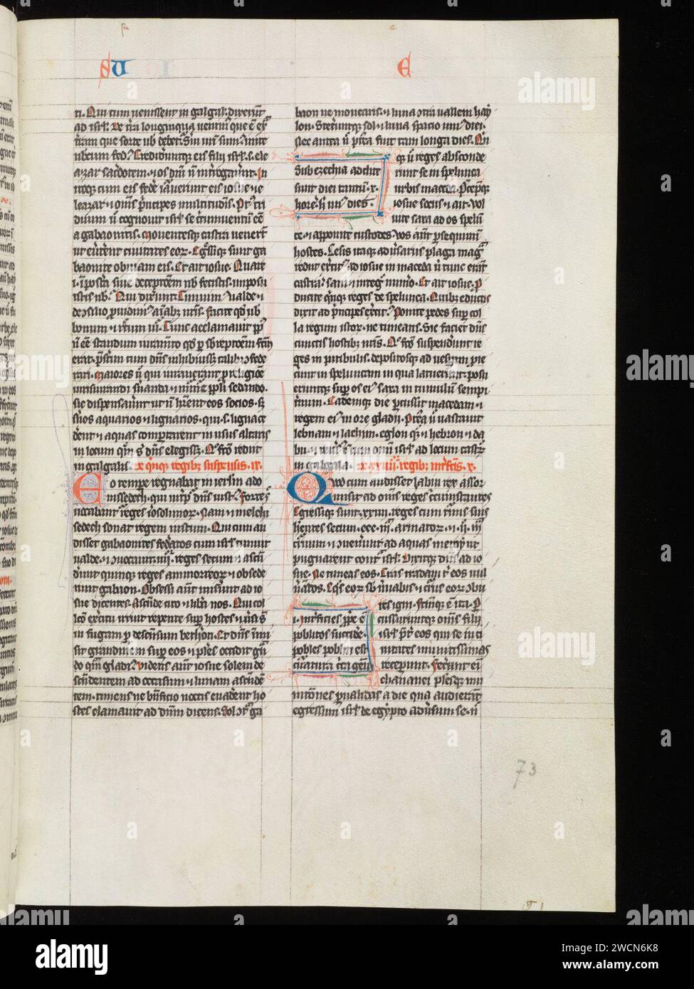 Aarau, Aargauer Kantonsbibliothek, MsWettF 9, F. 73r – Petrus Comestor, Alexander de Villa dei, Petrus Pictaviensis. Foto Stock