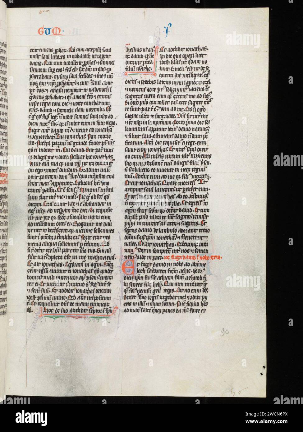 Aarau, Aargauer Kantonsbibliothek, MsWettF 9, F. 90r – Petrus Comestor, Alexander de Villa dei, Petrus Pictaviensis. Foto Stock