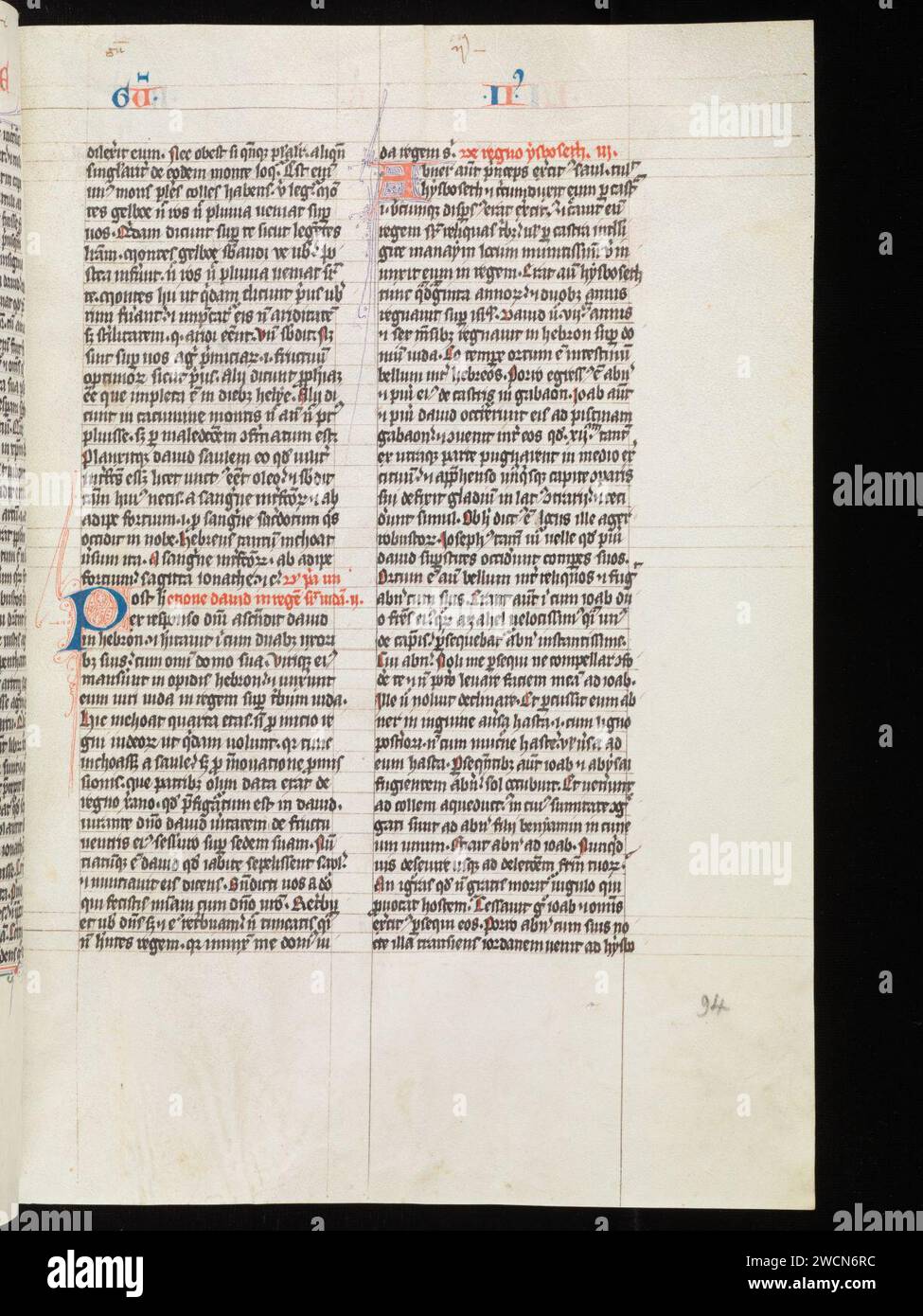 Aarau, Aargauer Kantonsbibliothek, MsWettF 9, F. 94r – Petrus Comestor, Alexander de Villa dei, Petrus Pictaviensis. Foto Stock