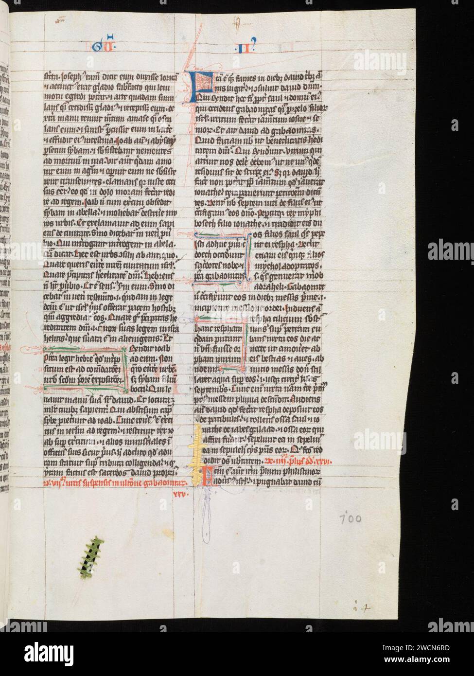 Aarau, Aargauer Kantonsbibliothek, MsWettF 9, F. 100r – Petrus Comestor, Alexander de Villa dei, Petrus Pictaviensis. Foto Stock