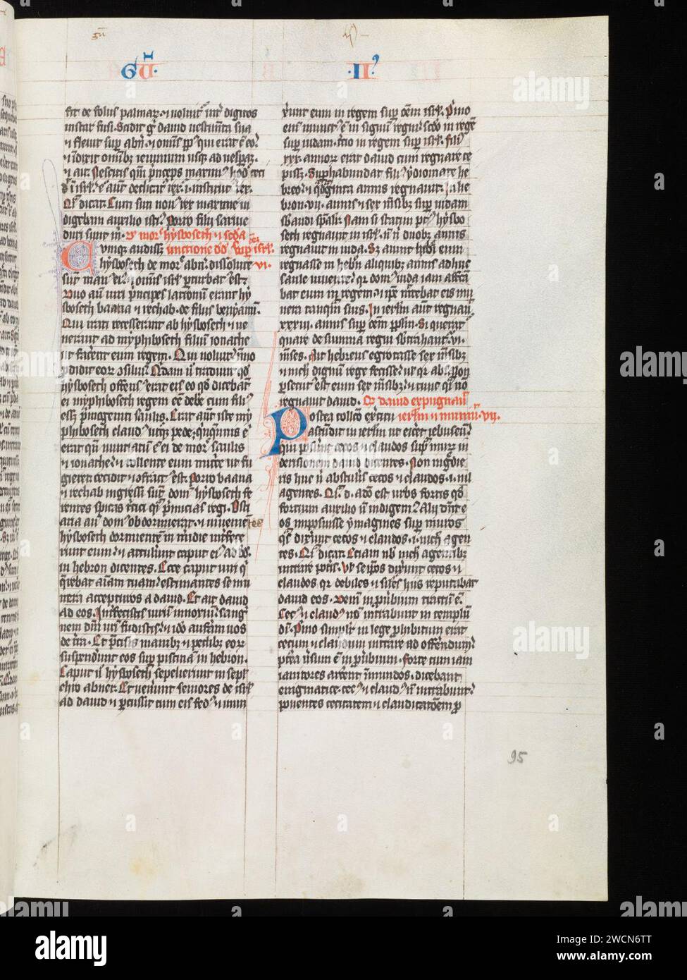 Aarau, Aargauer Kantonsbibliothek, MsWettF 9, F. 95r – Petrus Comestor, Alexander de Villa dei, Petrus Pictaviensis. Foto Stock