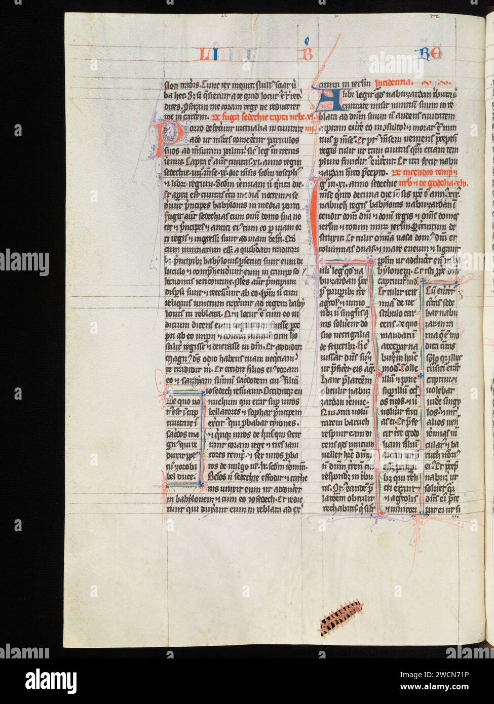 Aarau, Aargauer Kantonsbibliothek, MsWettF 9, F. 130v – Petrus Comestor, Alexander de Villa dei, Petrus Pictaviensis. Foto Stock