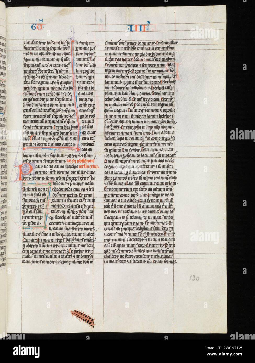 Aarau, Aargauer Kantonsbibliothek, MsWettF 9, F. 130r – Petrus Comestor, Alexander de Villa dei, Petrus Pictaviensis. Foto Stock