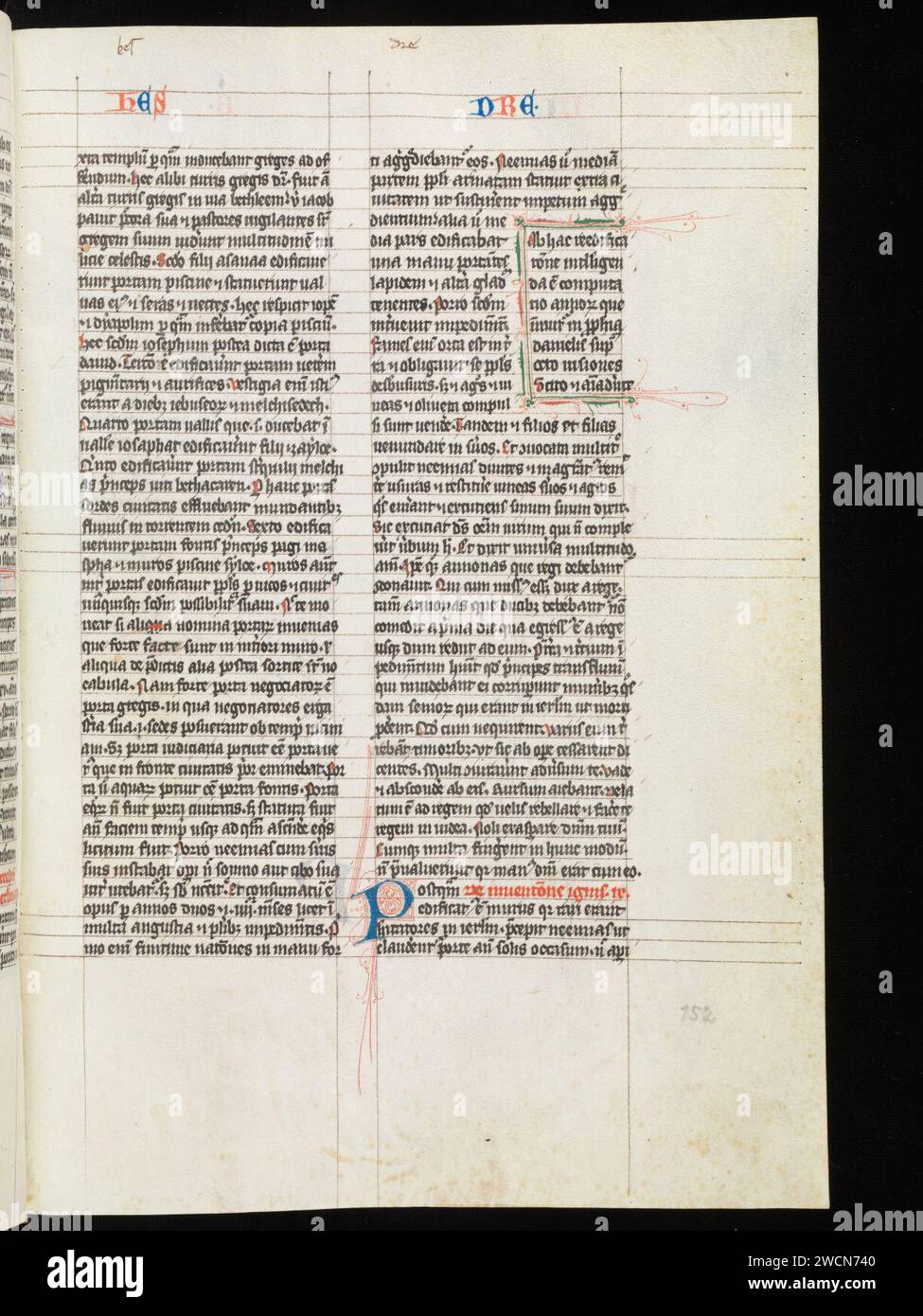 Aarau, Aargauer Kantonsbibliothek, MsWettF 9, F. 152r – Petrus Comestor, Alexander de Villa dei, Petrus Pictaviensis. Foto Stock