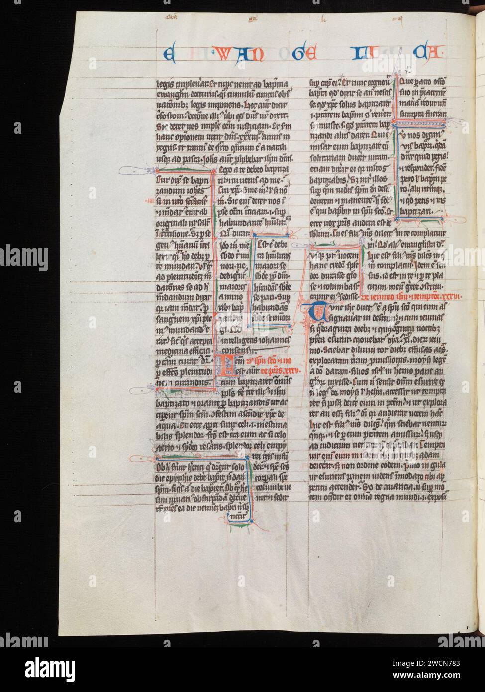 Aarau, Aargauer Kantonsbibliothek, MsWettF 9, F. 178v – Petrus Comestor, Alexander de Villa dei, Petrus Pictaviensis. Foto Stock