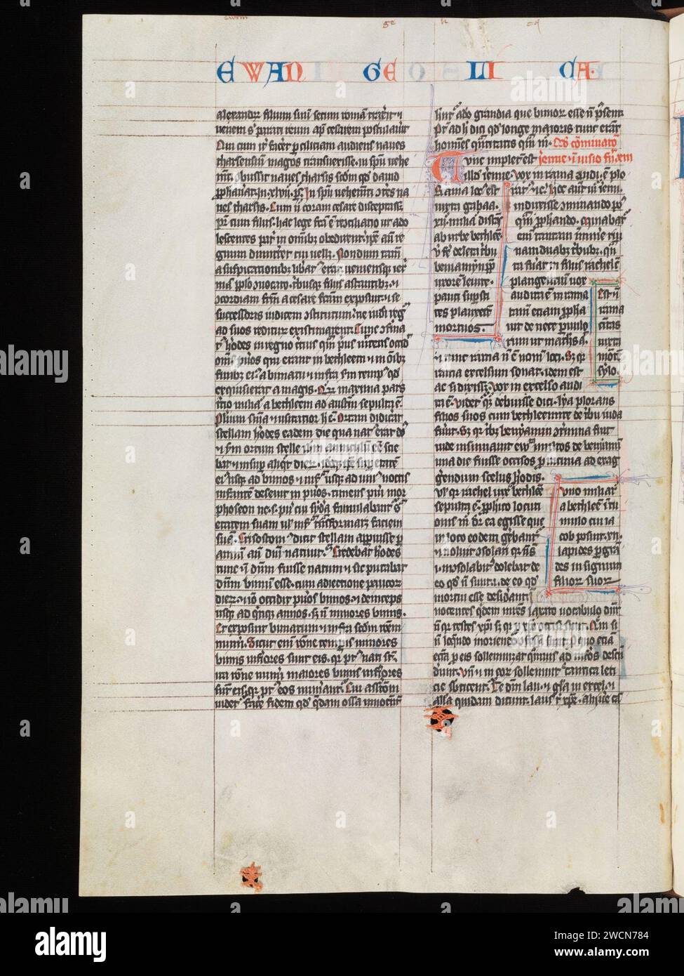 Aarau, Aargauer Kantonsbibliothek, MsWettF 9, F. 174v – Petrus Comestor, Alexander de Villa dei, Petrus Pictaviensis. Foto Stock