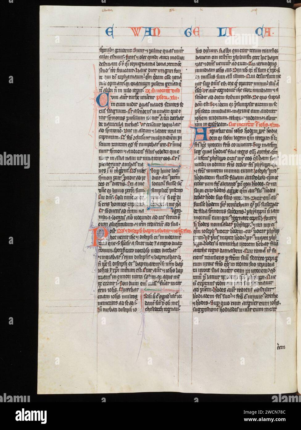 Aarau, Aargauer Kantonsbibliothek, MsWettF 9, F. 180v – Petrus Comestor, Alexander de Villa dei, Petrus Pictaviensis. Foto Stock