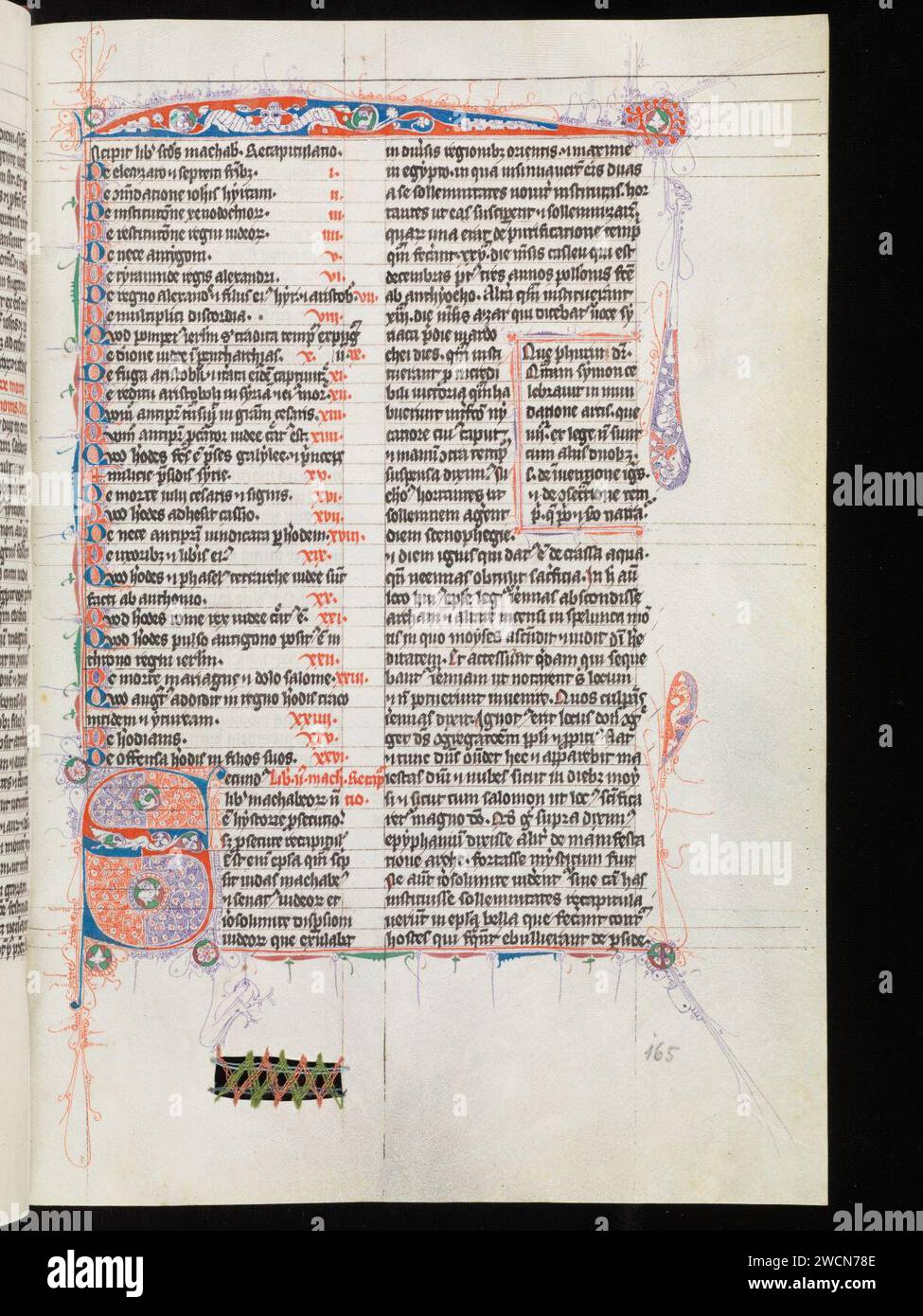 Aarau, Aargauer Kantonsbibliothek, MsWettF 9, F. 165r – Petrus Comestor, Alexander de Villa dei, Petrus Pictaviensis. Foto Stock