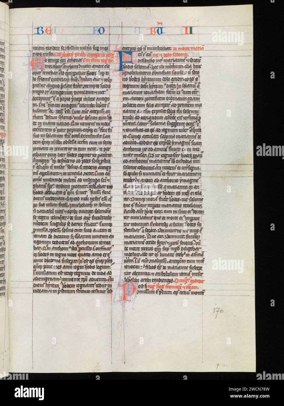 Aarau, Aargauer Kantonsbibliothek, MsWettF 9, F. 170r – Petrus Comestor, Alexander de Villa dei, Petrus Pictaviensis. Foto Stock