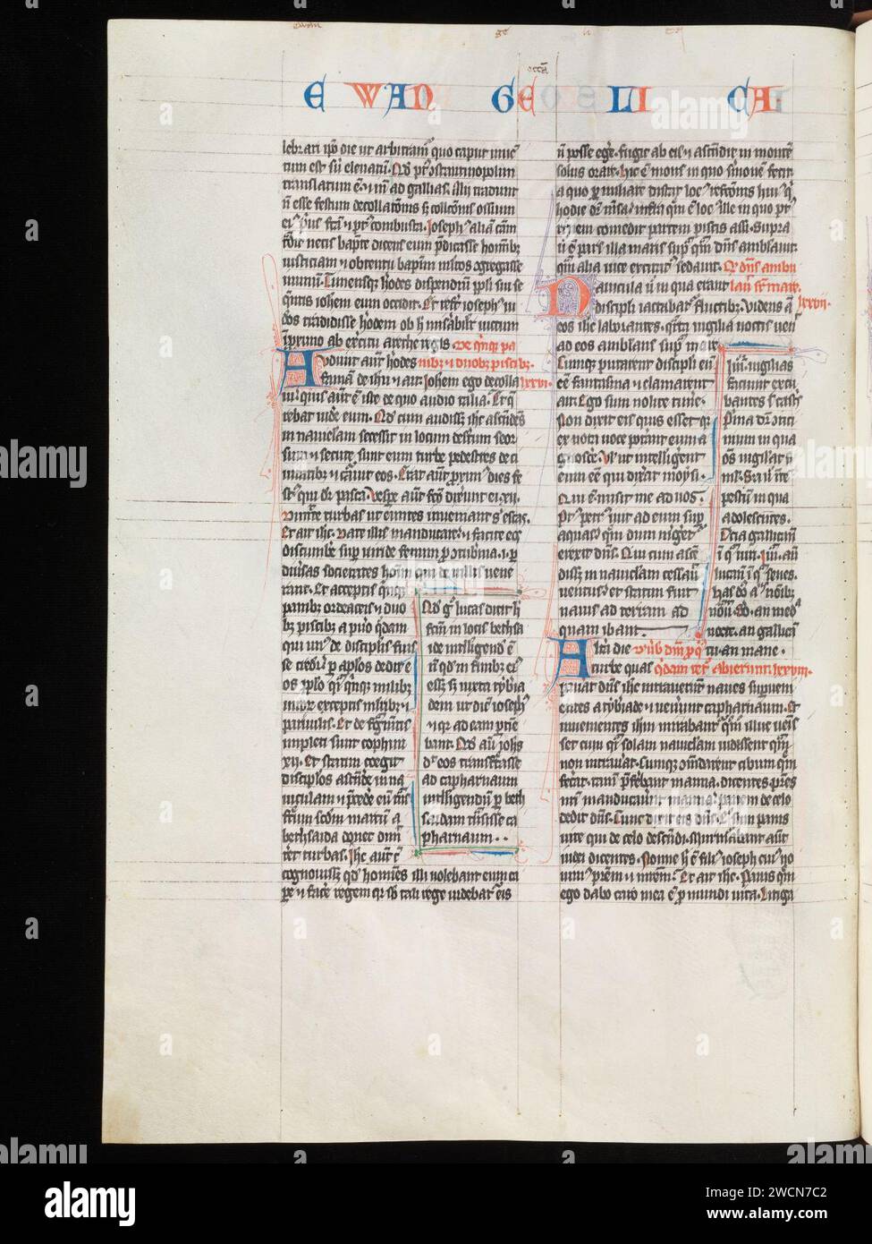 Aarau, Aargauer Kantonsbibliothek, MsWettF 9, F. 185v – Petrus Comestor, Alexander de Villa dei, Petrus Pictaviensis. Foto Stock
