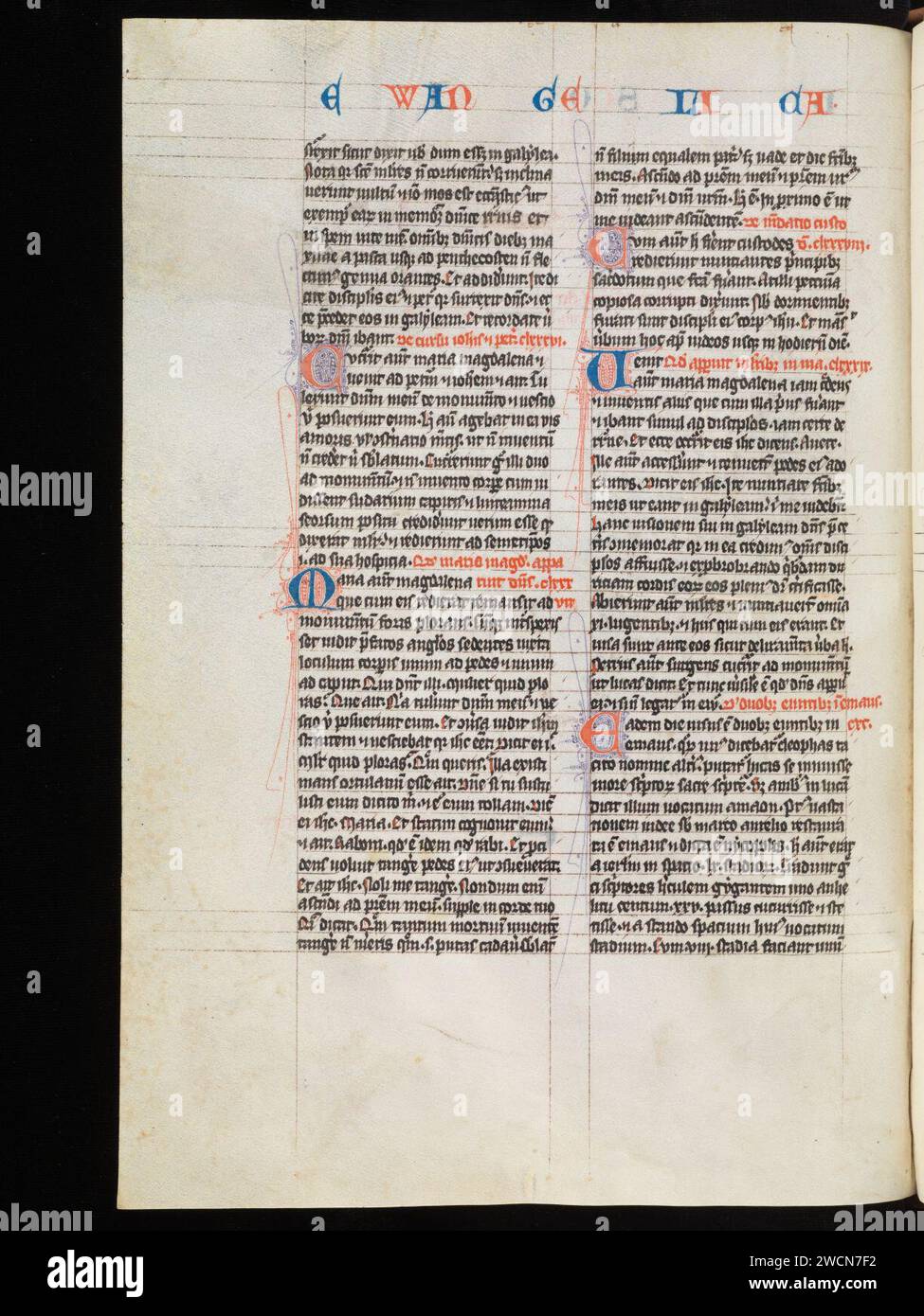 Aarau, Aargauer Kantonsbibliothek, MsWettF 9, F. 205v – Petrus Comestor, Alexander de Villa dei, Petrus Pictaviensis. Foto Stock