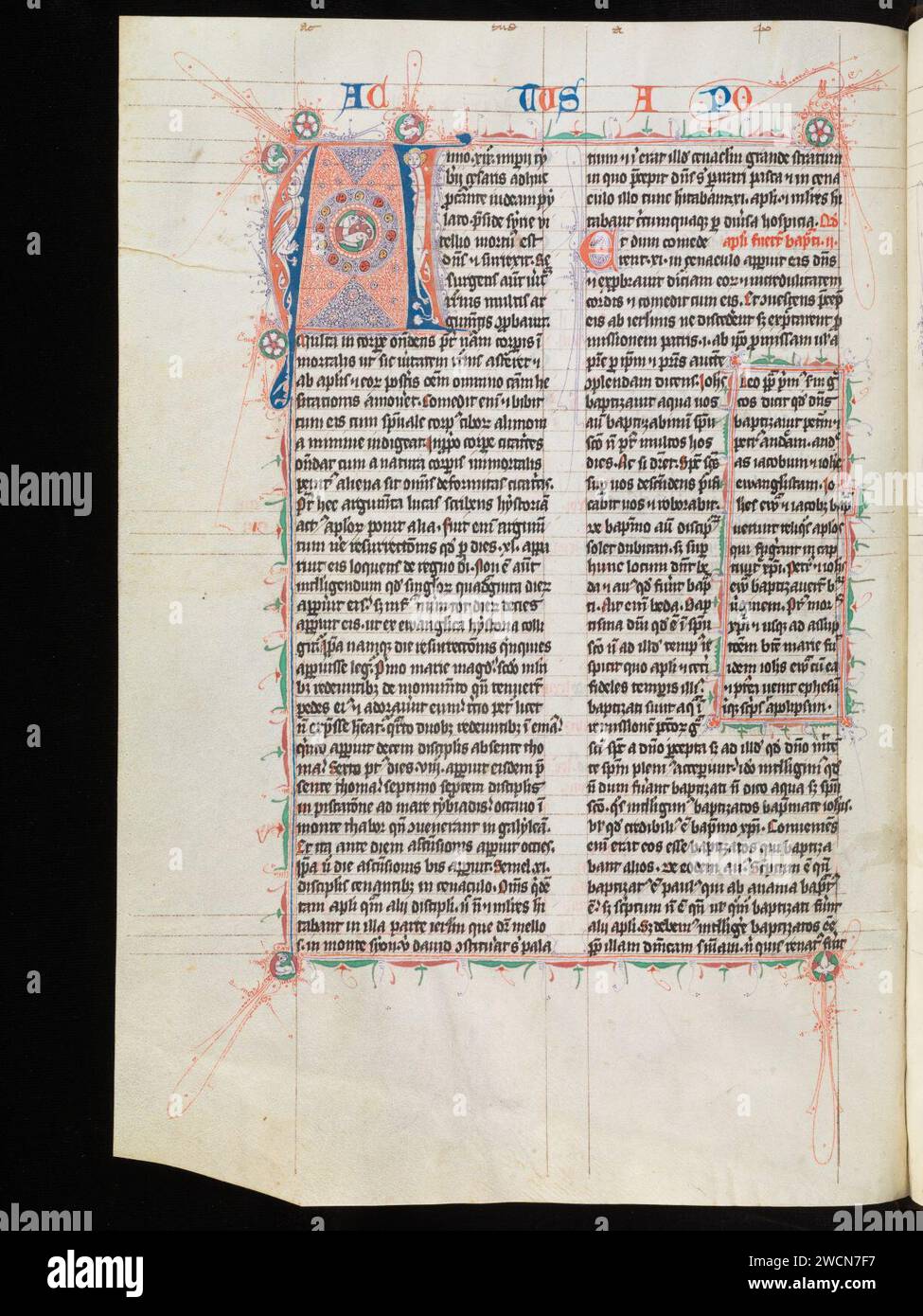 Aarau, Aargauer Kantonsbibliothek, MsWettF 9, F. 208v – Petrus Comestor, Alexander de Villa dei, Petrus Pictaviensis. Foto Stock