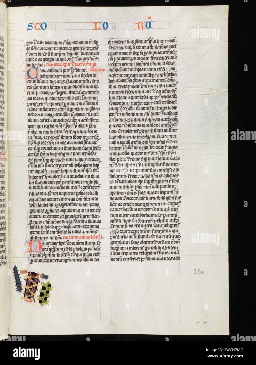 Aarau, Aargauer Kantonsbibliothek, MsWettF 9, F. 220r – Petrus Comestor, Alexander de Villa dei, Petrus Pictaviensis. Foto Stock