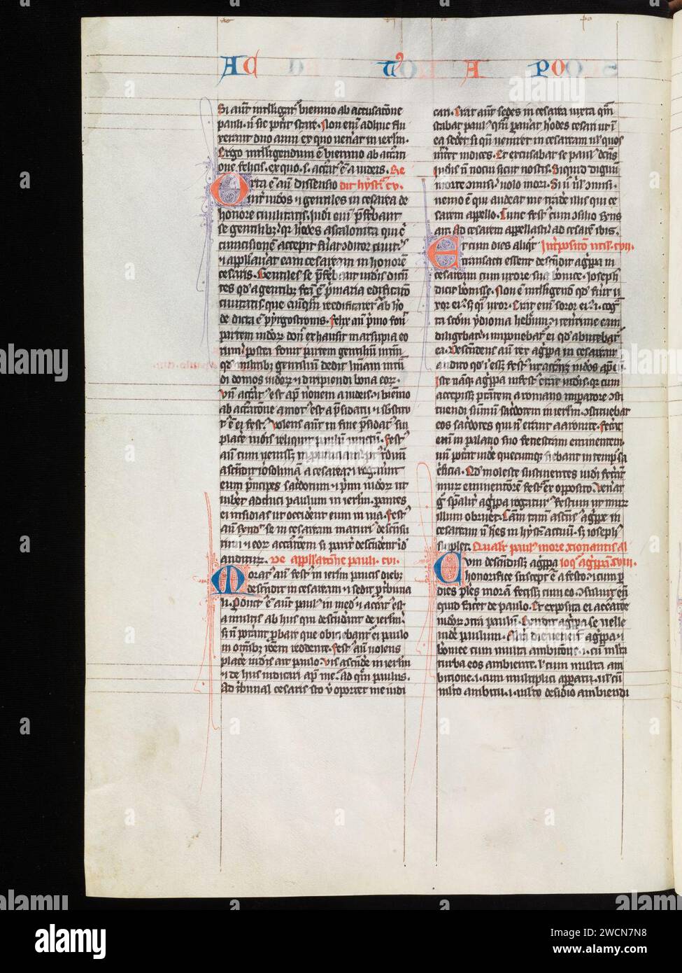 Aarau, Aargauer Kantonsbibliothek, MsWettF 9, F. 232v – Petrus Comestor, Alexander de Villa dei, Petrus Pictaviensis. Foto Stock