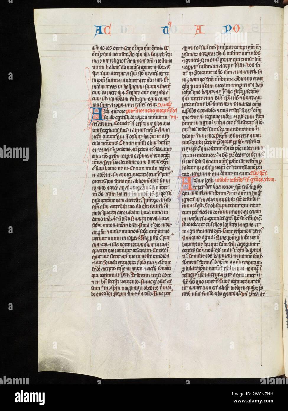 Aarau, Aargauer Kantonsbibliothek, MsWettF 9, F. 219v – Petrus Comestor, Alexander de Villa dei, Petrus Pictaviensis. Foto Stock