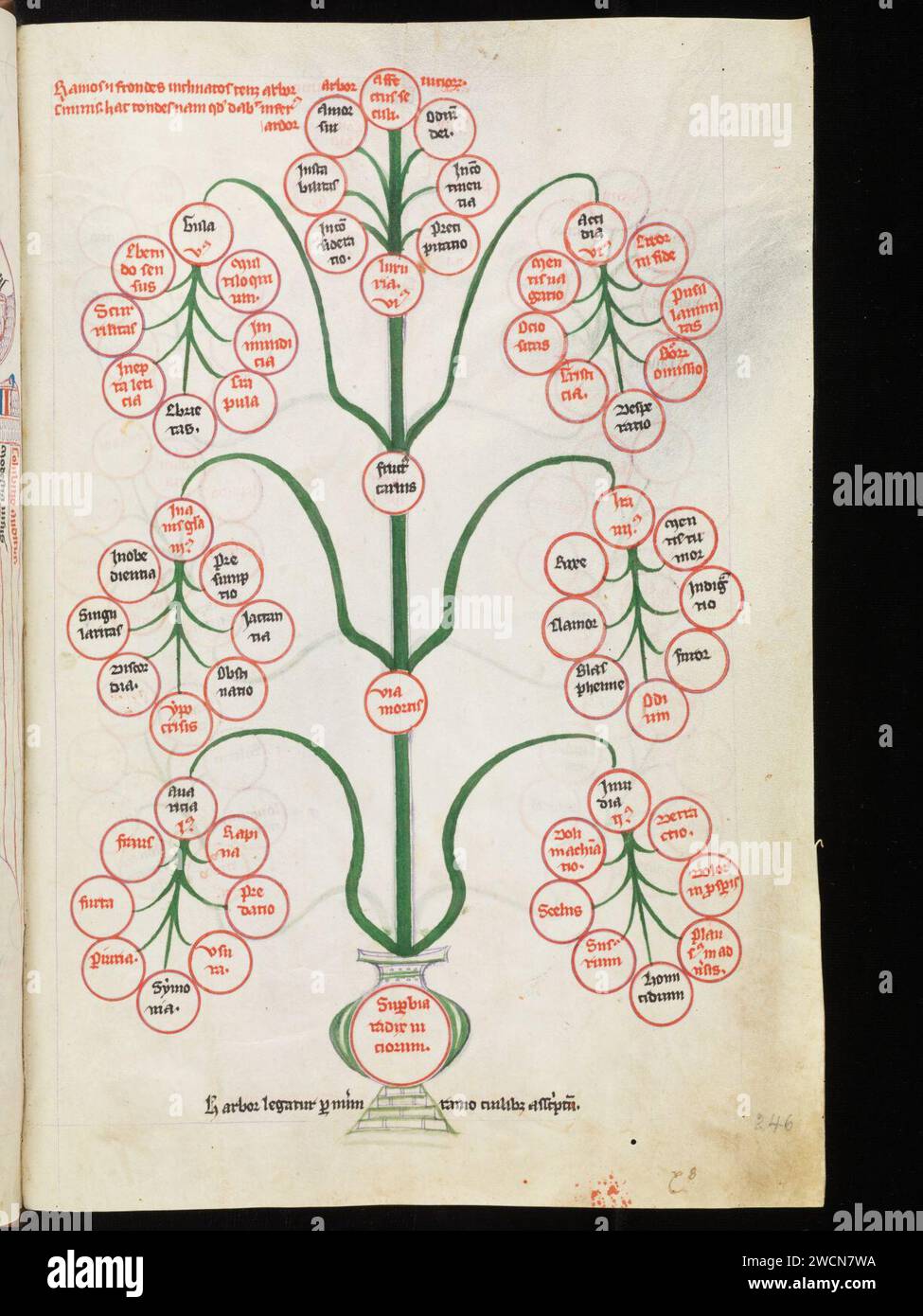 Aarau, Aargauer Kantonsbibliothek, MsWettF 9, F. 246r – Petrus Comestor, Alexander de Villa dei, Petrus Pictaviensis. Foto Stock
