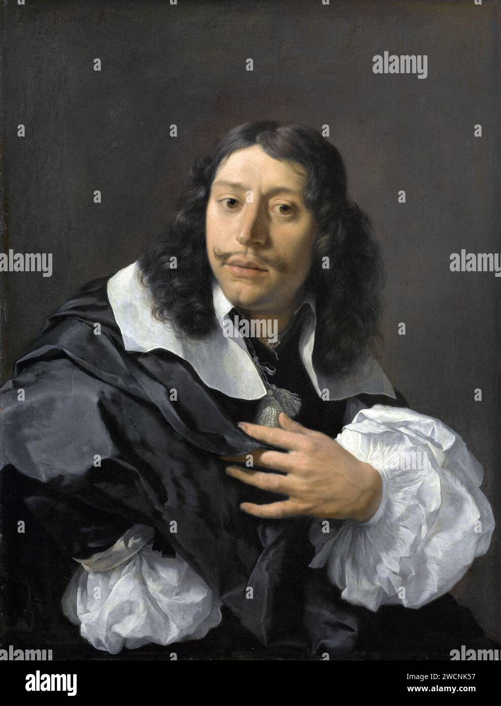 Karel Dujardin (1626 – 1678) pittore olandese. Autoritratto 1662 Foto Stock