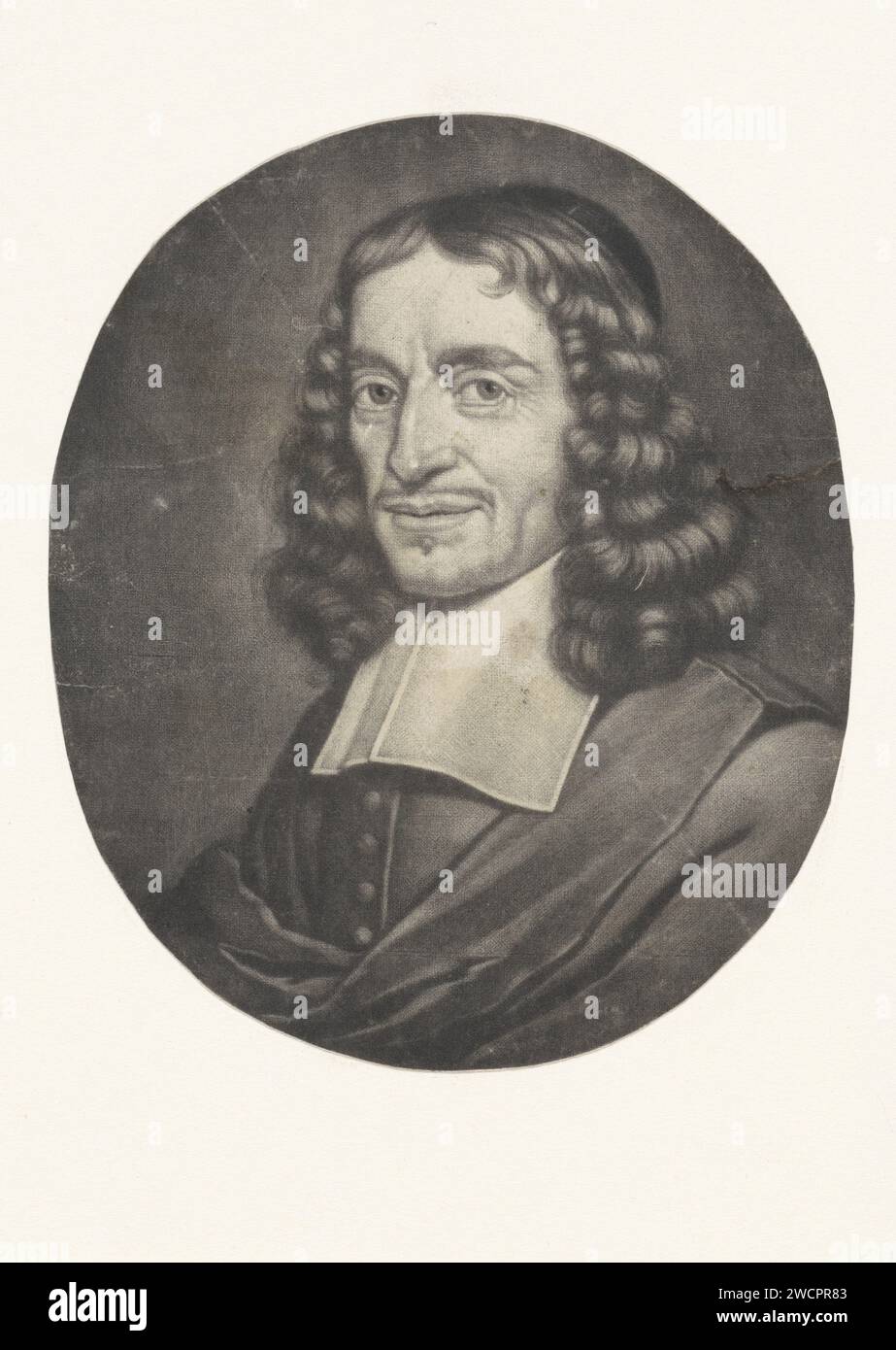 Ritratto di Geeraert Brandt, Pieter Schenk (i), dopo Michiel van Musscher, 1683 - 1713 stampa Geeraert Brandt, storico, poeta e drammaturgo ad Amsterdam. Teologo della carta di Amsterdam Foto Stock