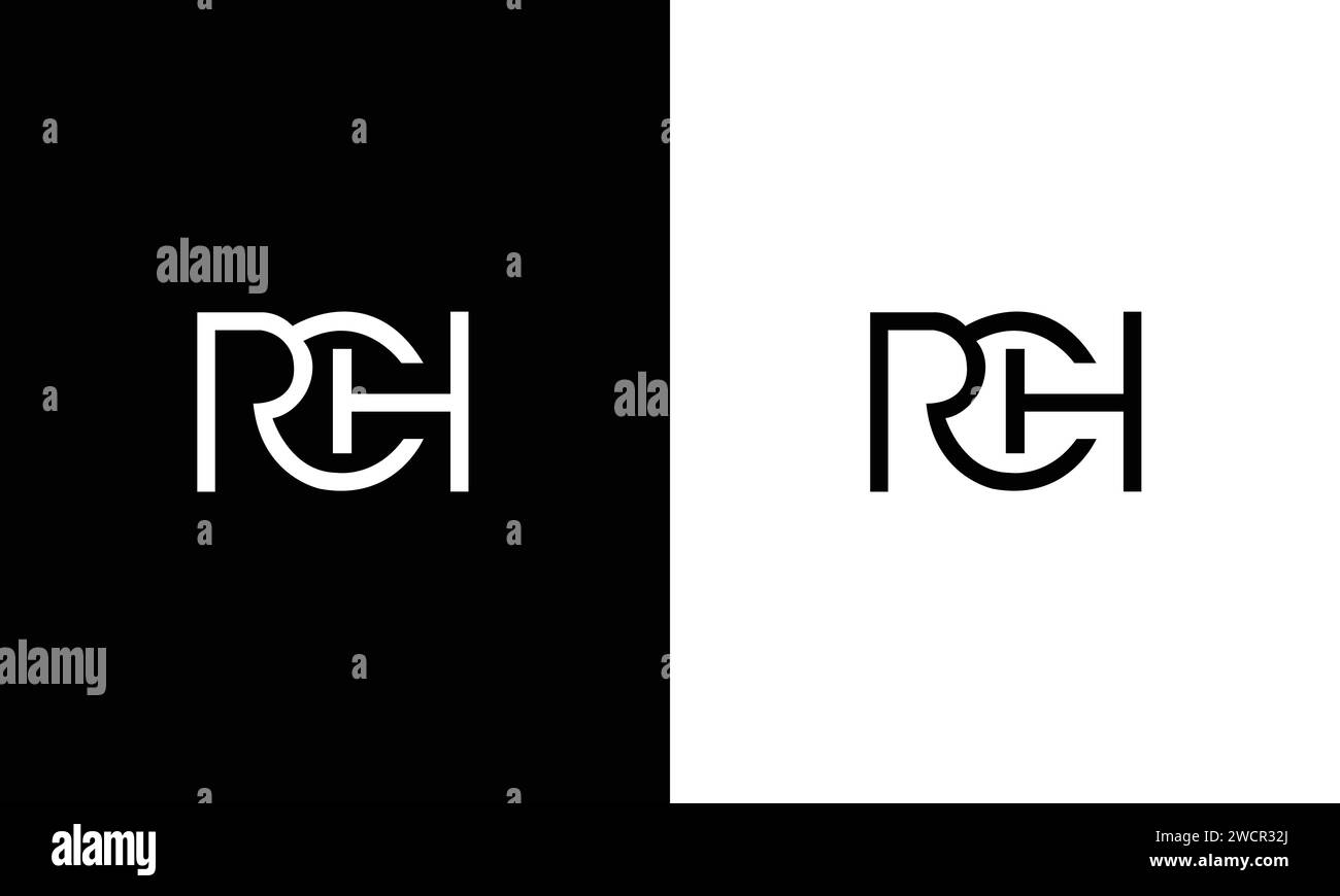 Modello monogramma logo vettore astratto RCH Illustrazione Vettoriale