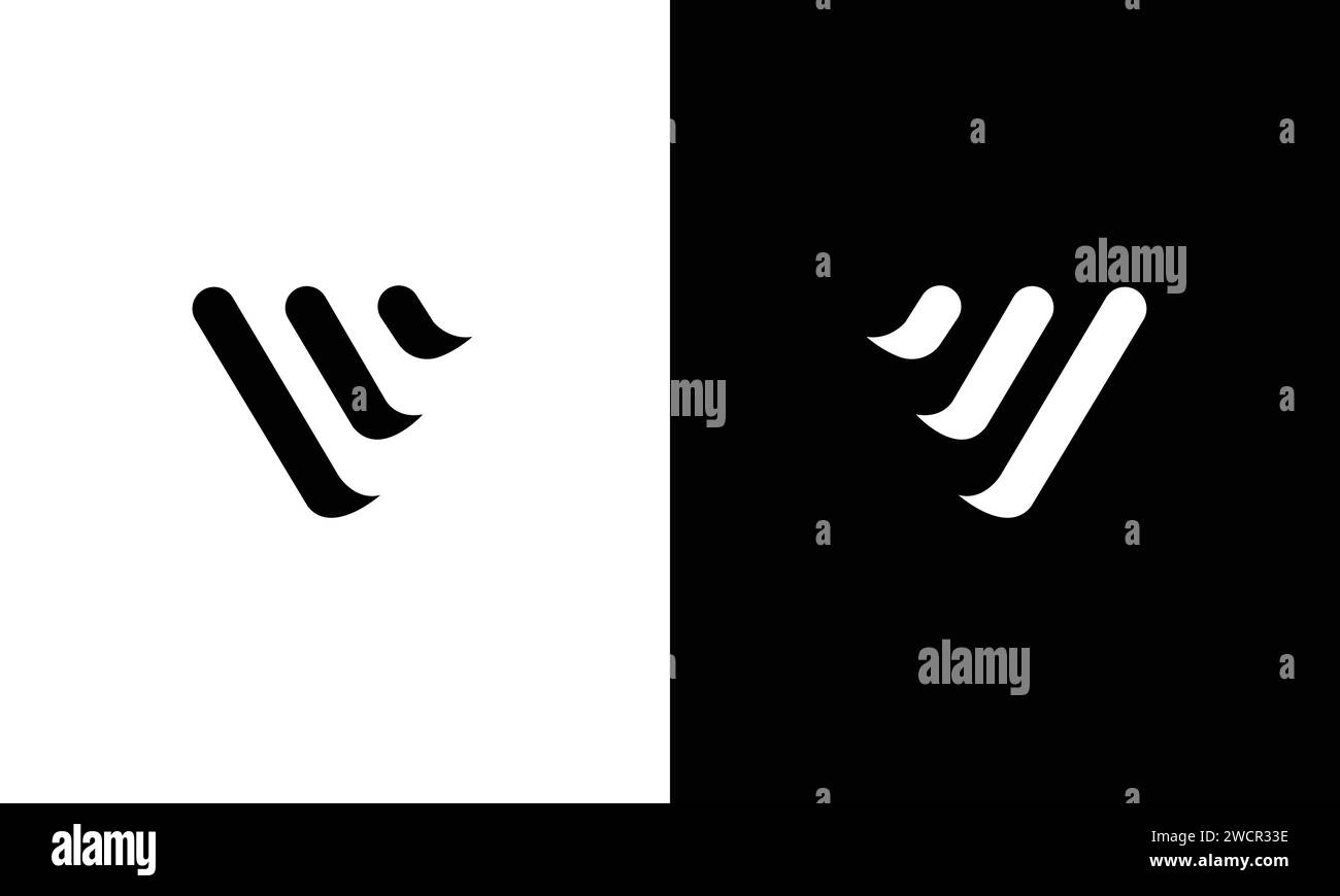 Elegante logo monogramma art minimalista. Eccezionale logo con icona alfabetica V VV Initial Based Alphabet, professionale e alla moda. Logo Premium Business Illustrazione Vettoriale
