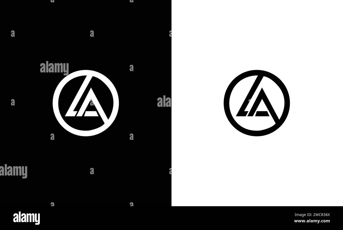 Modello di design del logo LA Letter Illustrazione Vettoriale