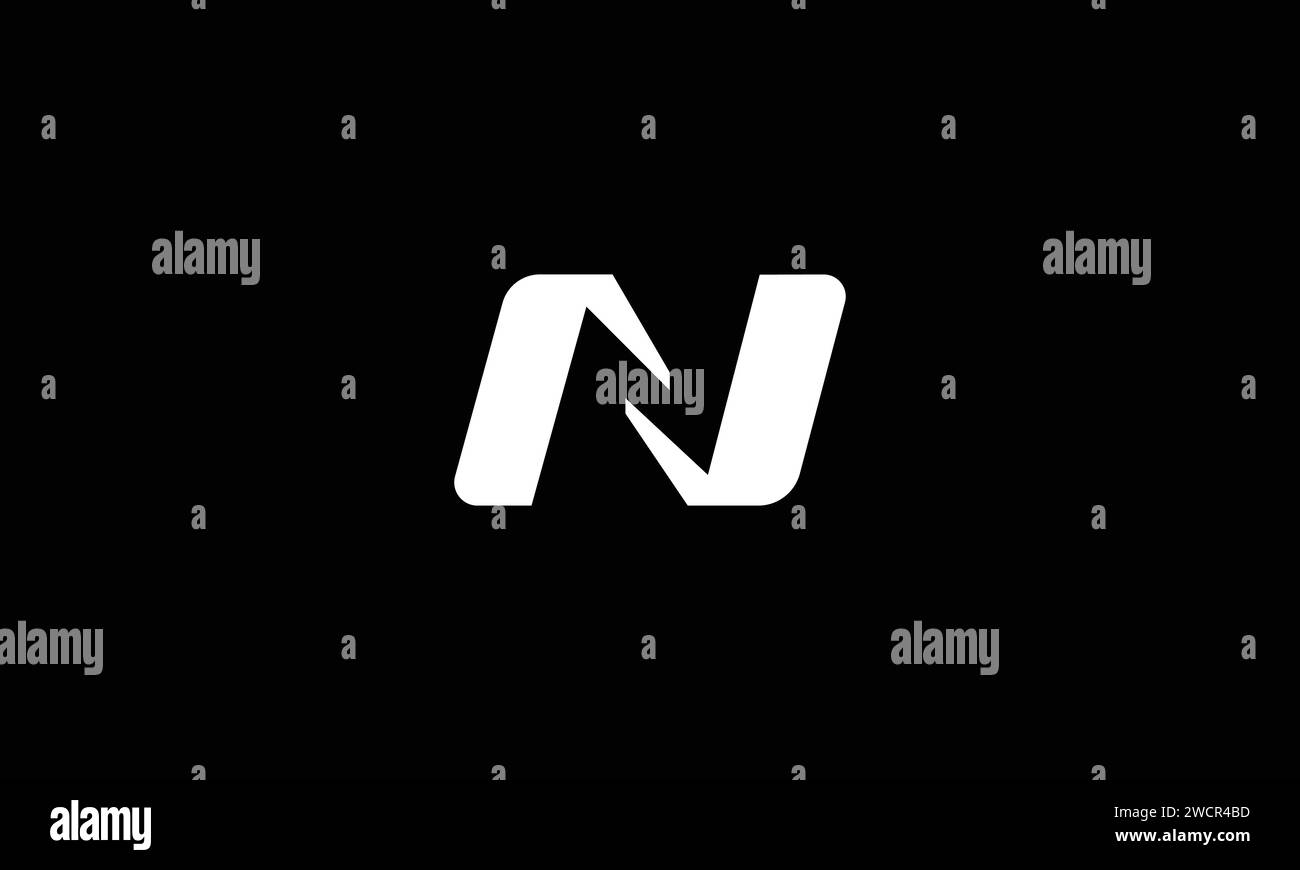 n modello vettoriale iniziale del logo Illustrazione Vettoriale