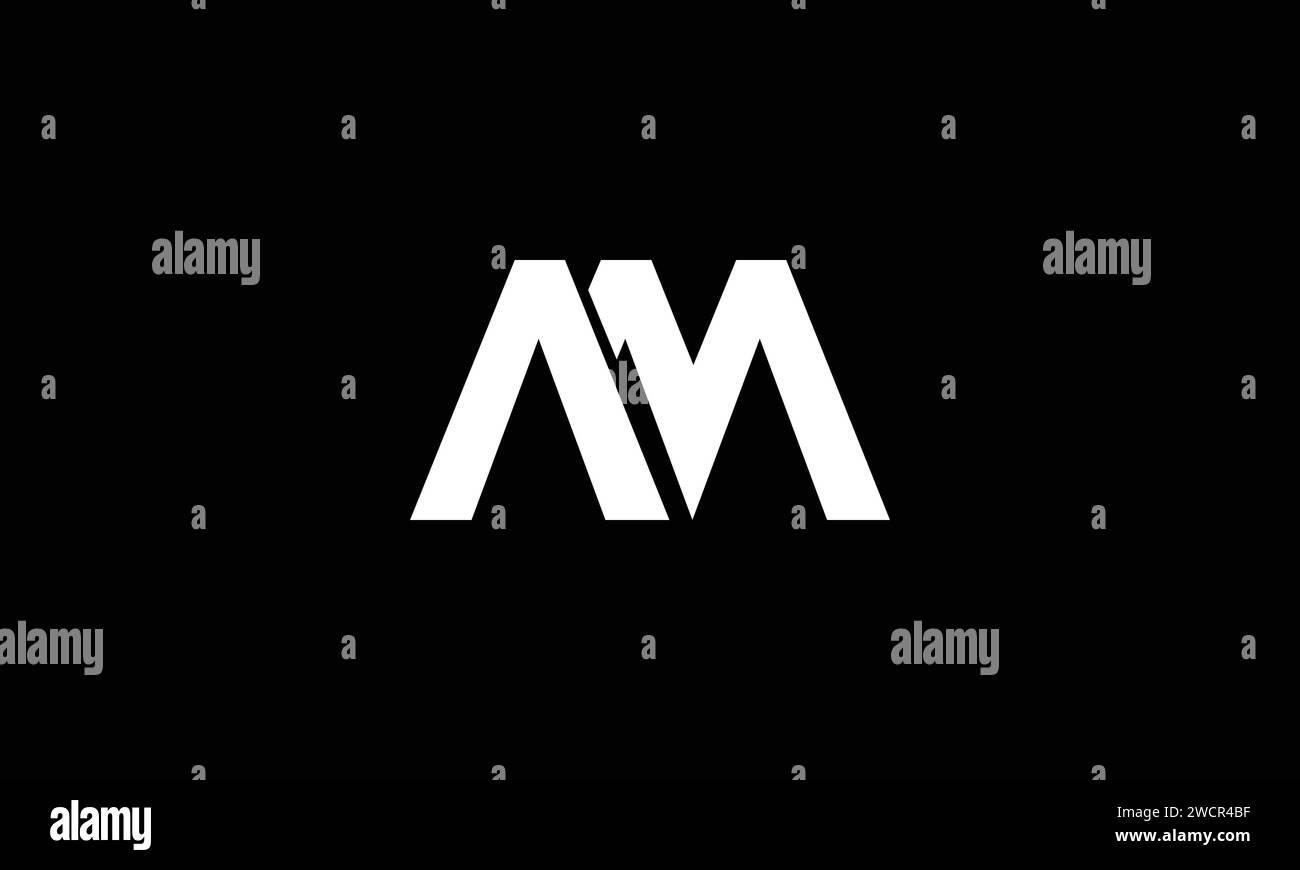 m a ma am iniziale logo design vettoriale idea grafica creativa Illustrazione Vettoriale