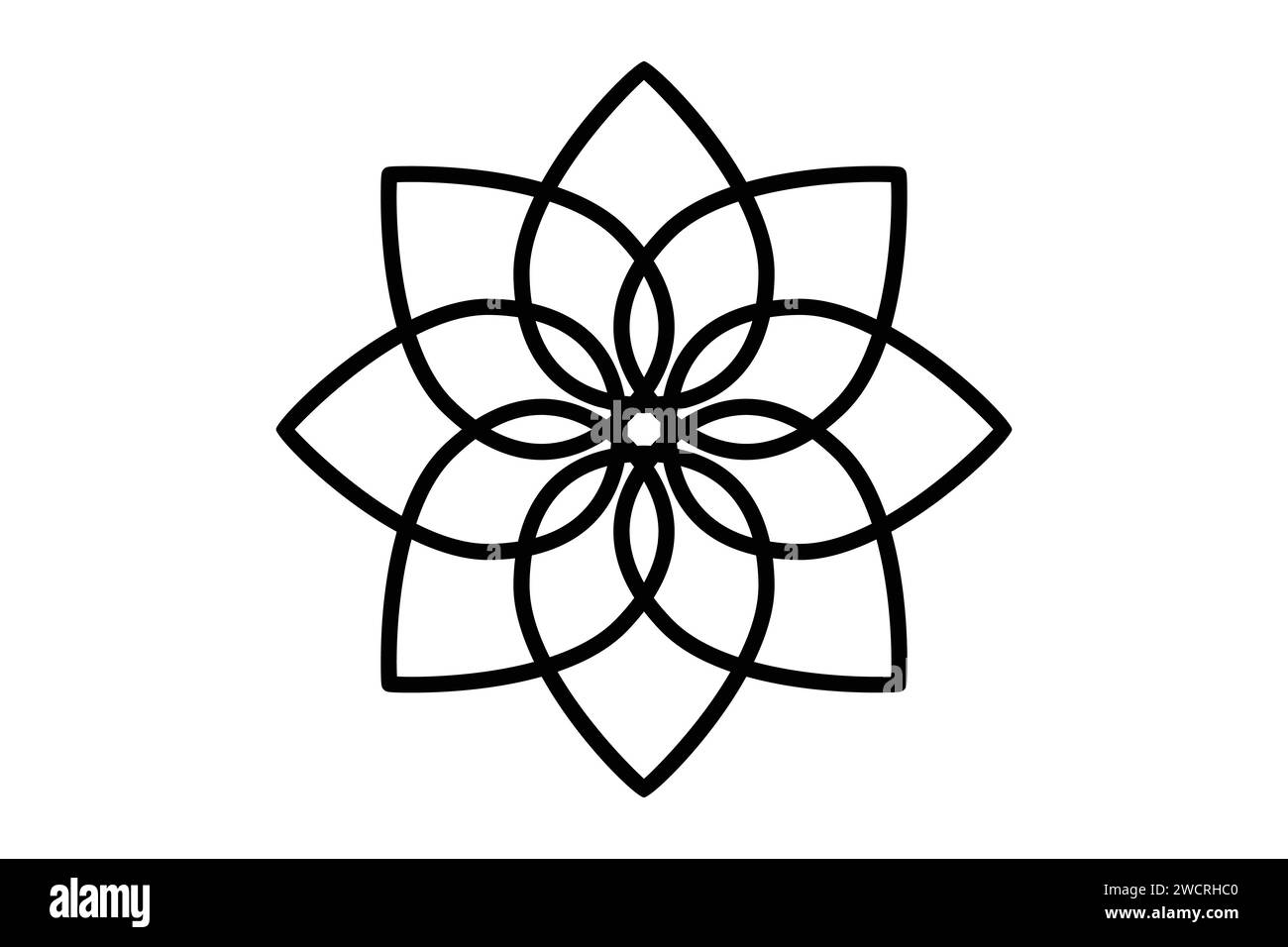 Icona fiore di loto. icona relativa alla purezza e alla bellezza nei trattamenti termali. stile icona linea. illustrazione dell'elemento Illustrazione Vettoriale