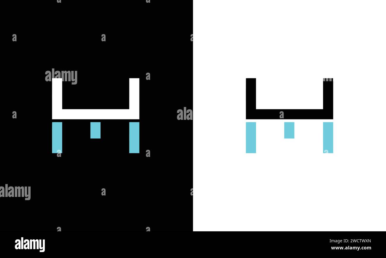 Design creativo astratto del logo hm Illustrazione Vettoriale