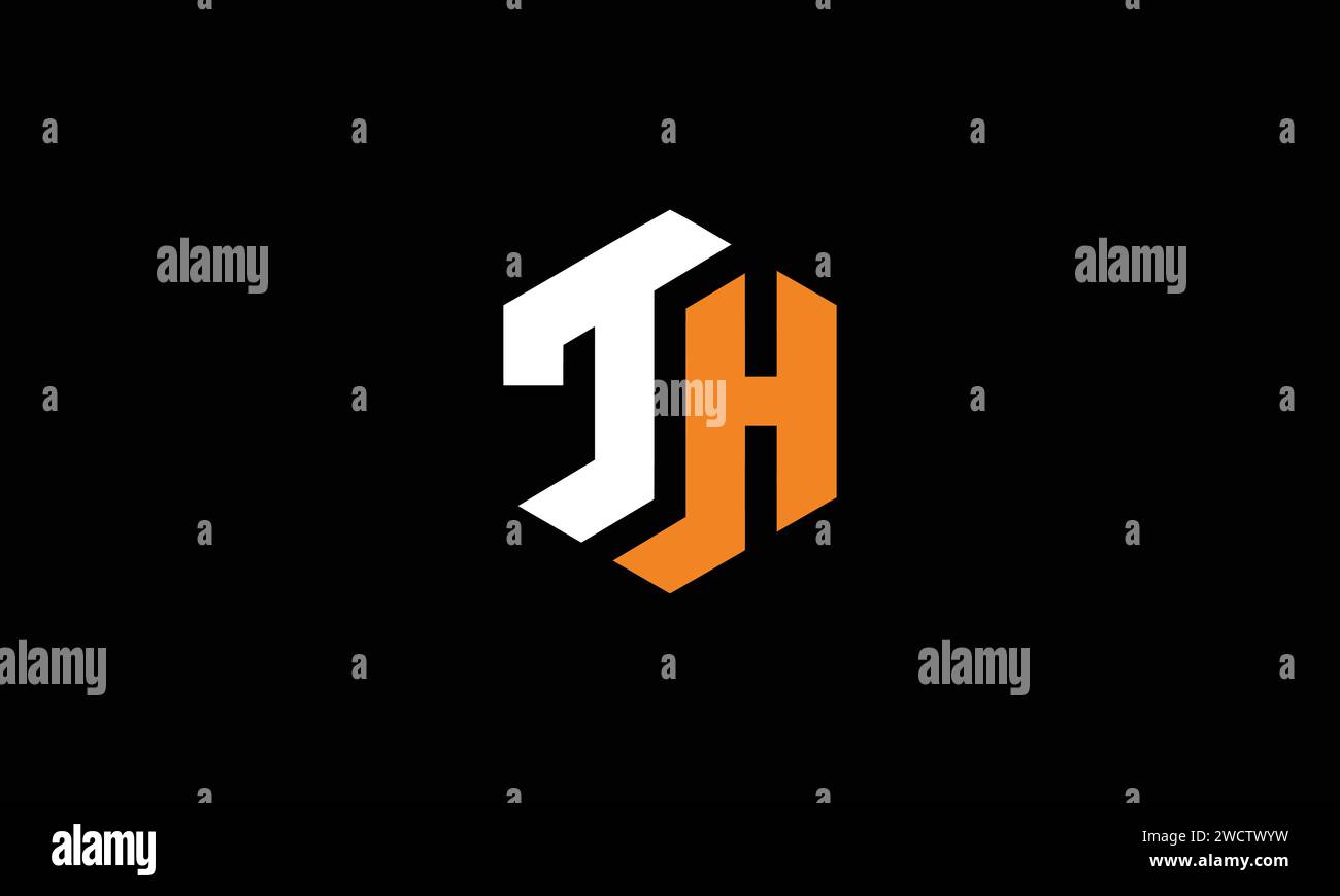 Design del modello del logo Letter HT Illustrazione Vettoriale