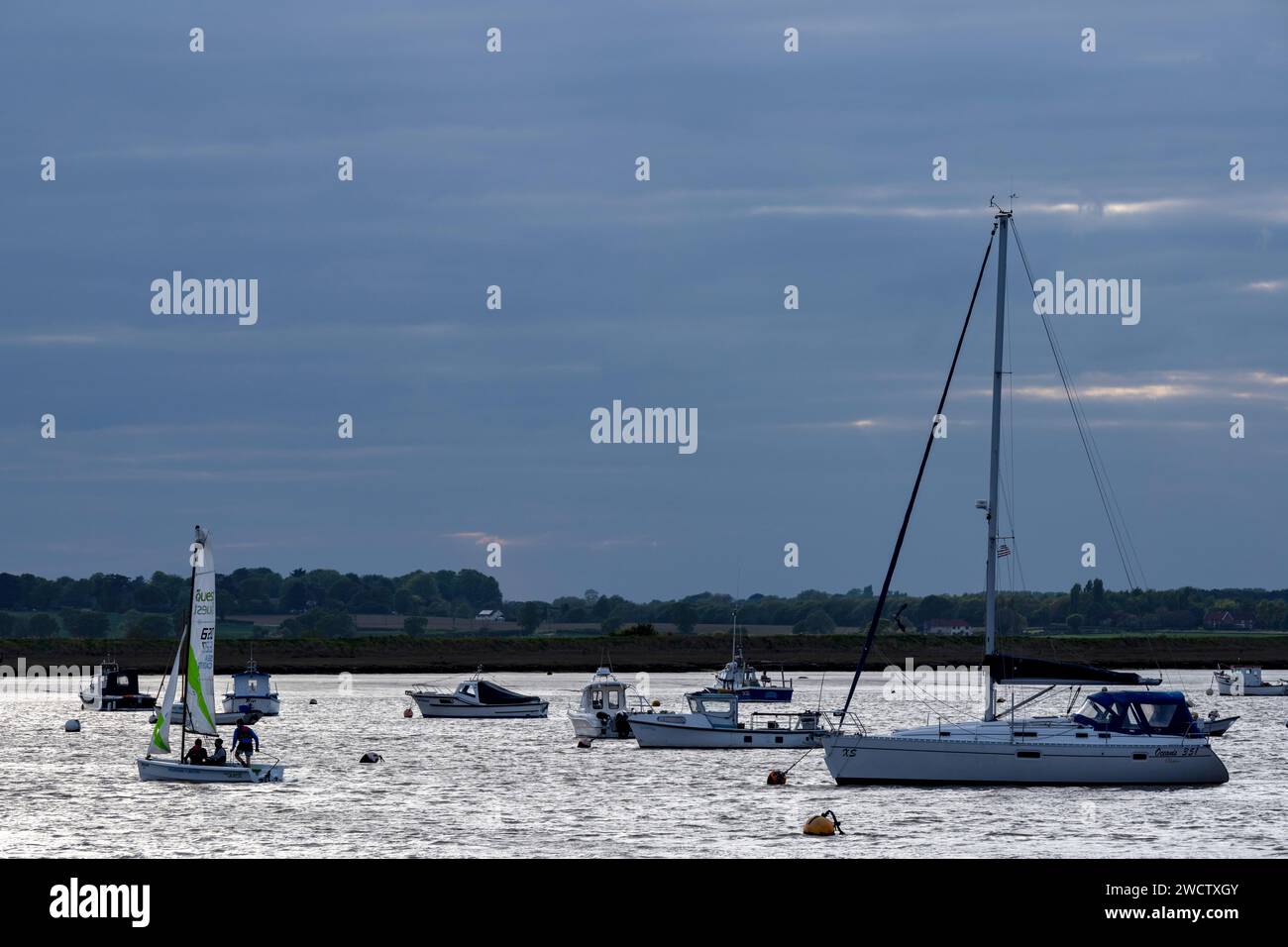 Fiume Deben Felixstowe Ferry Suffolk Foto Stock