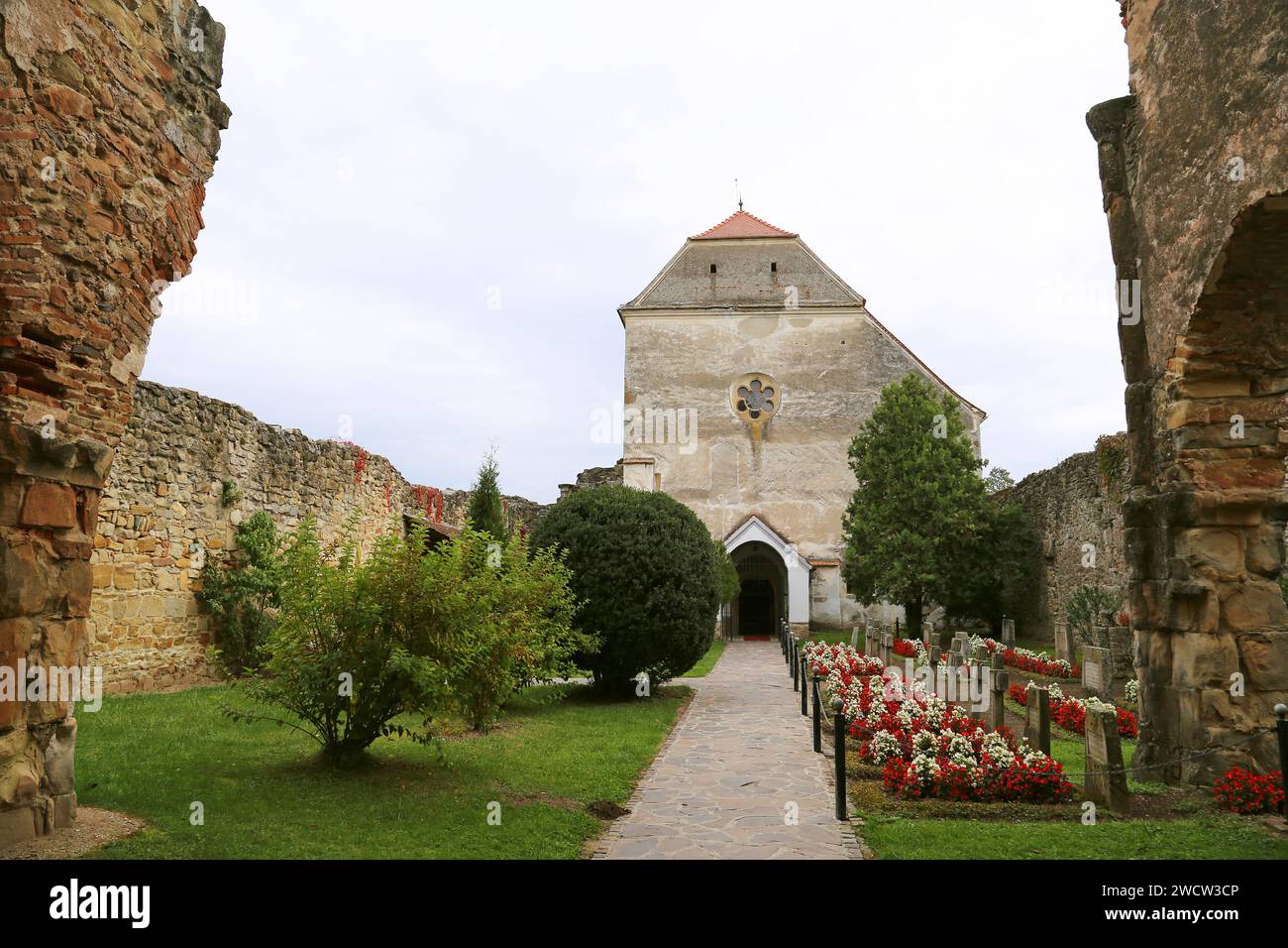 Cimitero di guerra della prima guerra mondiale, Mănăstirea Cârța (Monastero carta), Cârța, Contea di Sibiu, Transilvania, Romania, Europa Foto Stock