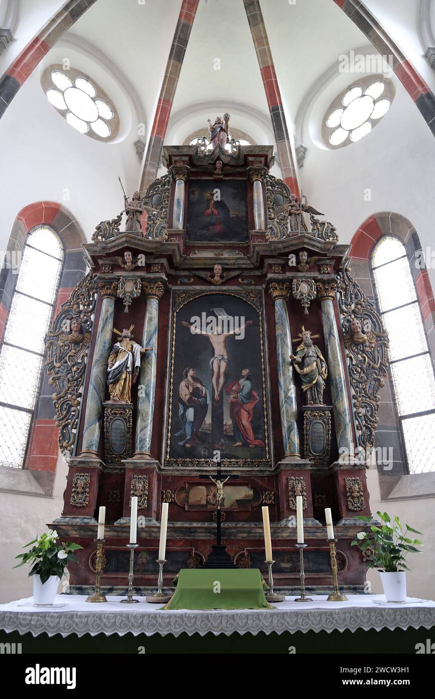 Biserica Mănăstirea Cârța (Chiesa del Monastero della carta), Cârța, Contea di Sibiu, Transilvania, Romania, Europa Foto Stock